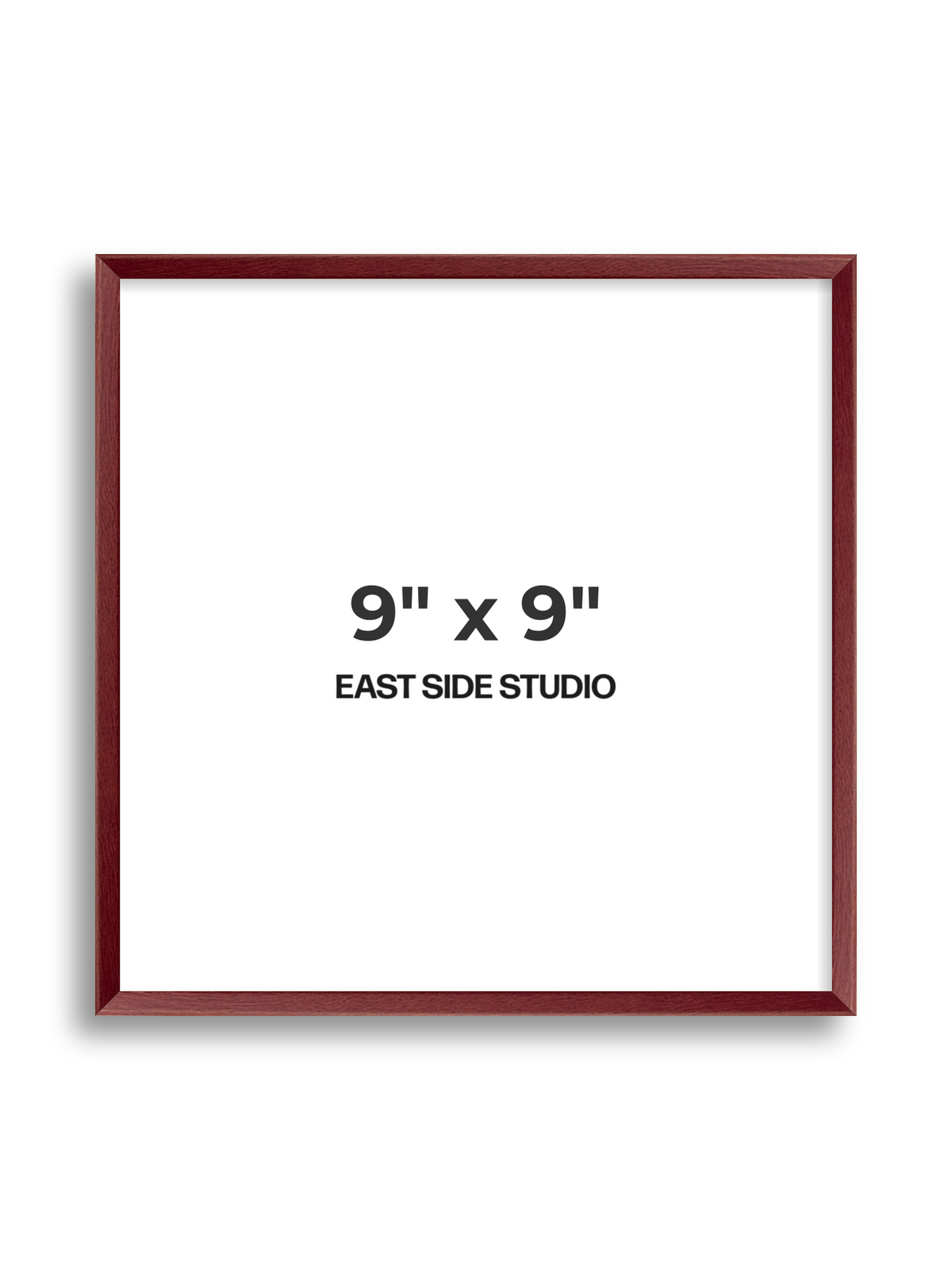 Burgundy 9" x 9" picture frame
