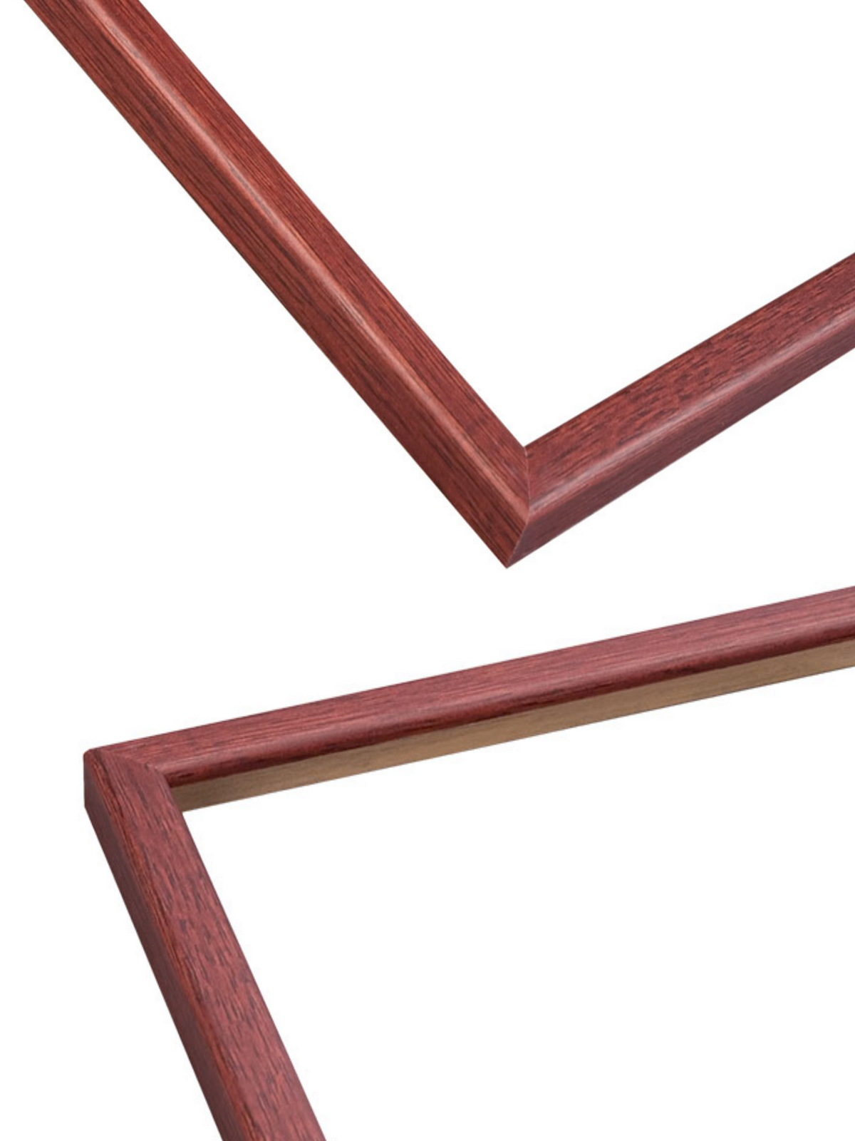 Burgundy - Stain - Slim picture frame chevron view