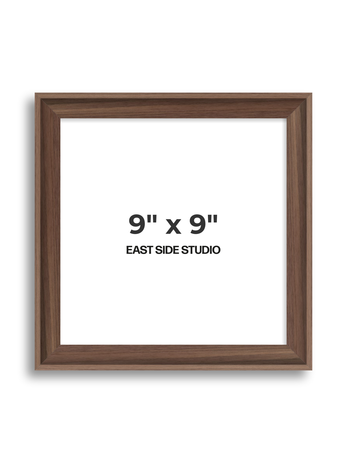 Walnut 9" x 9" picture frame