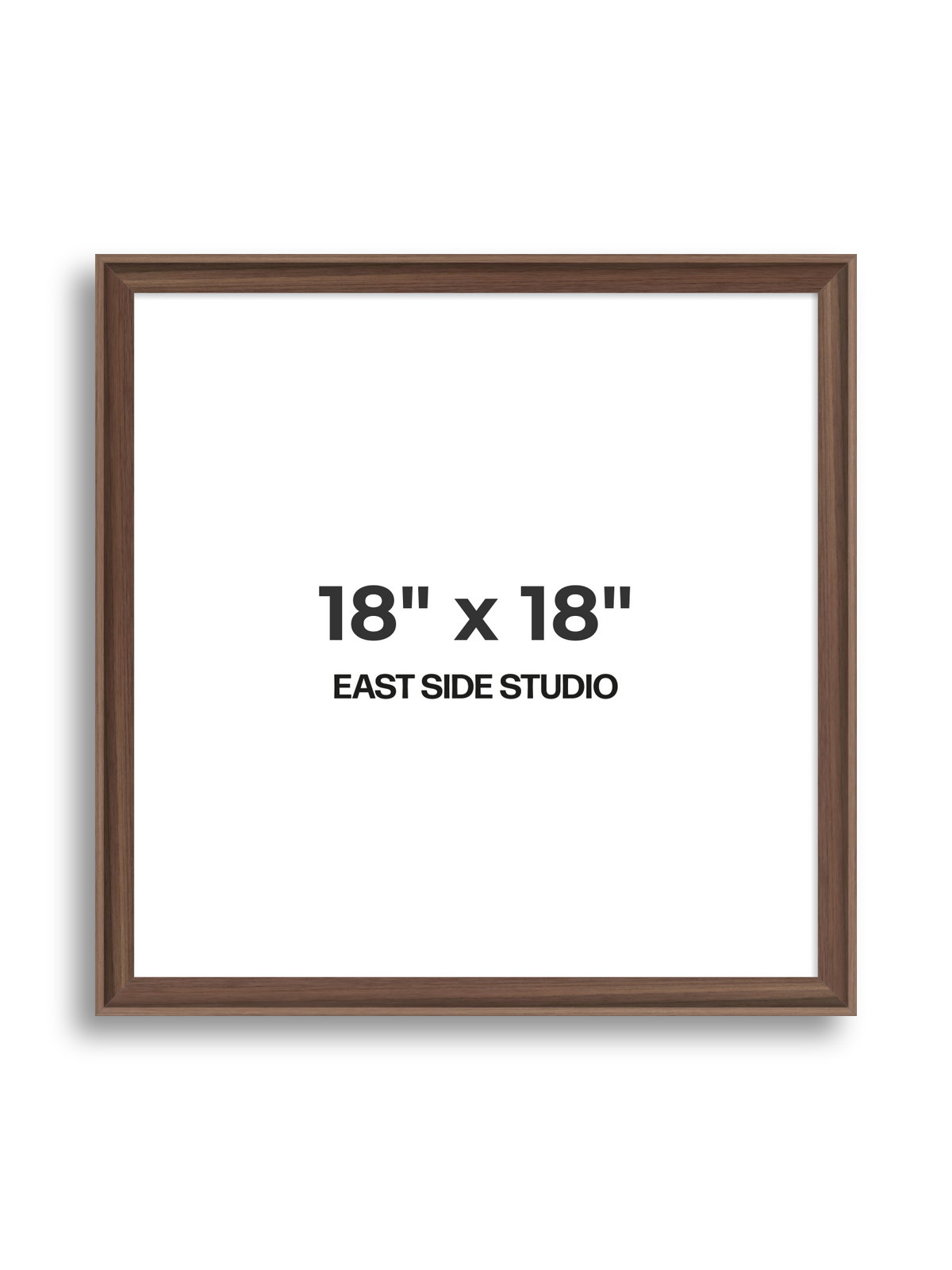 Walnut 18" x 18" picture frame