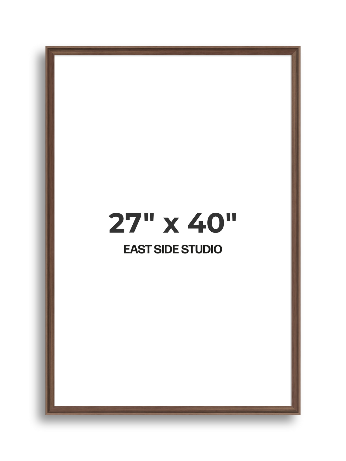Walnut 27" x 40" picture frame