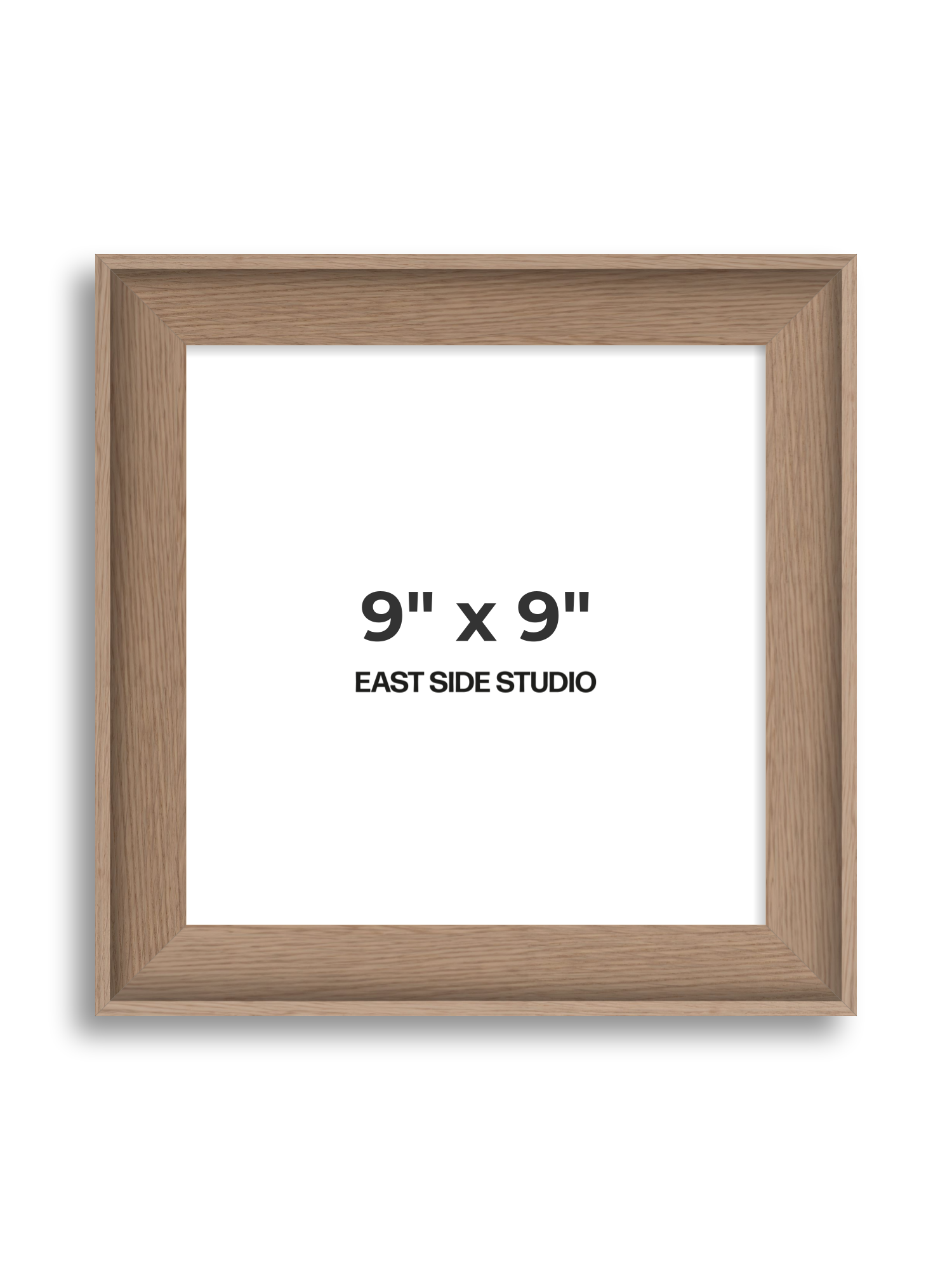 Oak 9" x 9" picture frame