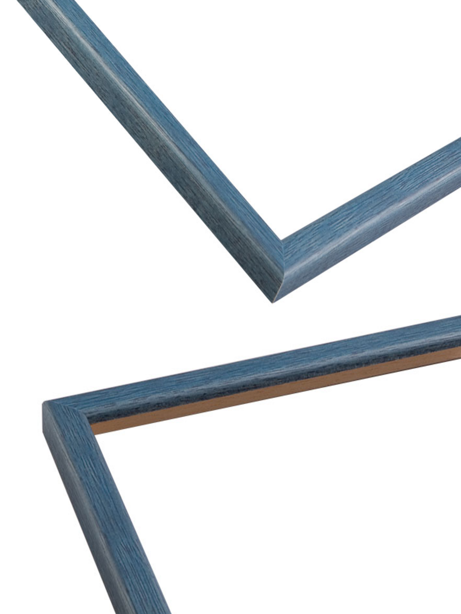 Glacier Blue Stain picture frame chevron view