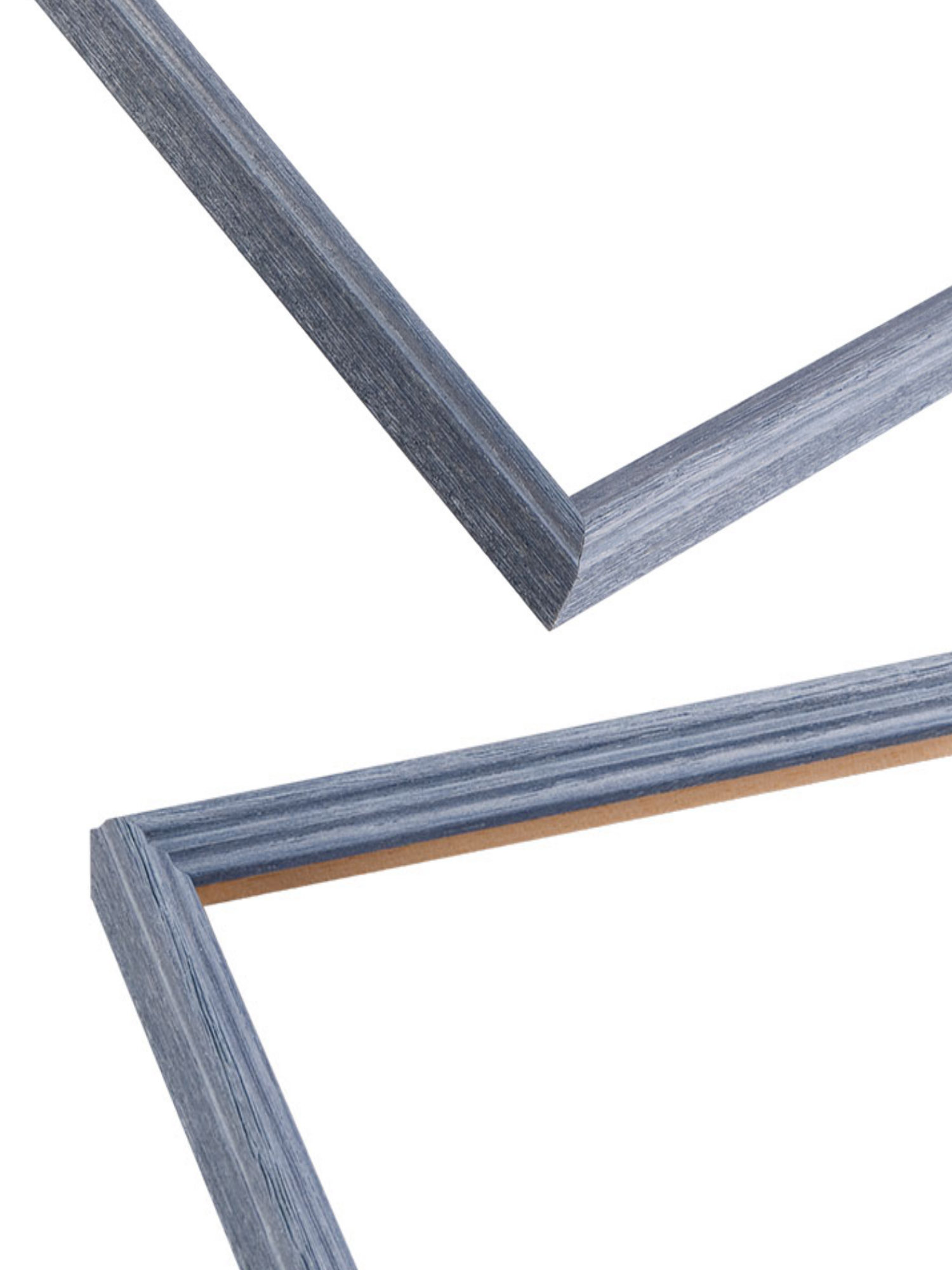 Steel Blue Stain picture frame chevron view