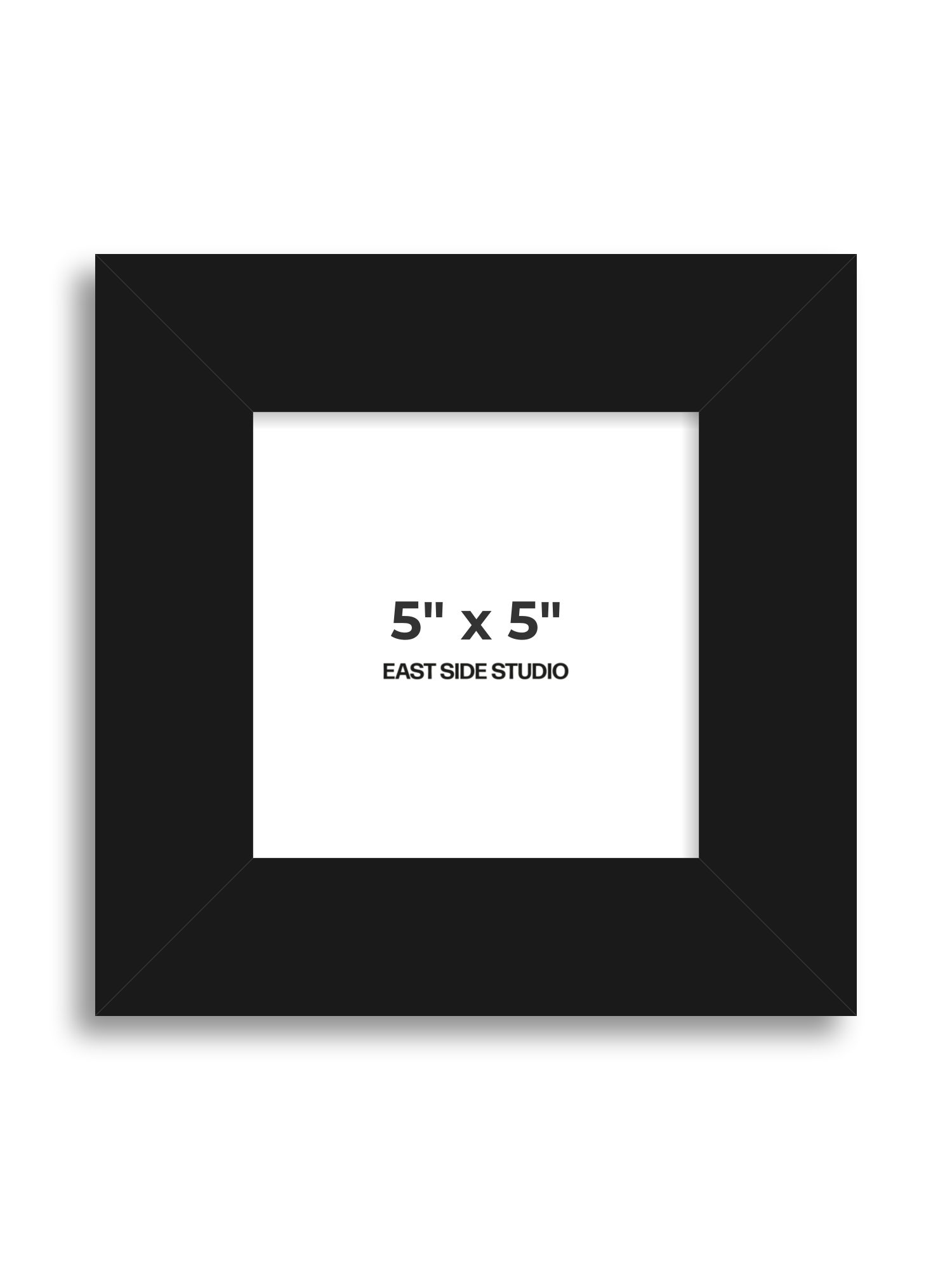 Black Stain 5" x 5" picture frame