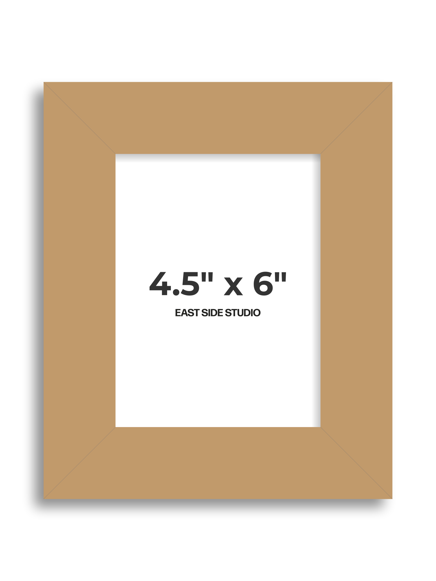 Champagne 4.5" x 6" picture frame