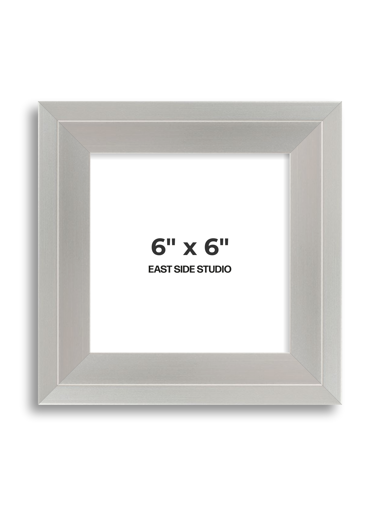 Light silver 6" x 6" picture frame