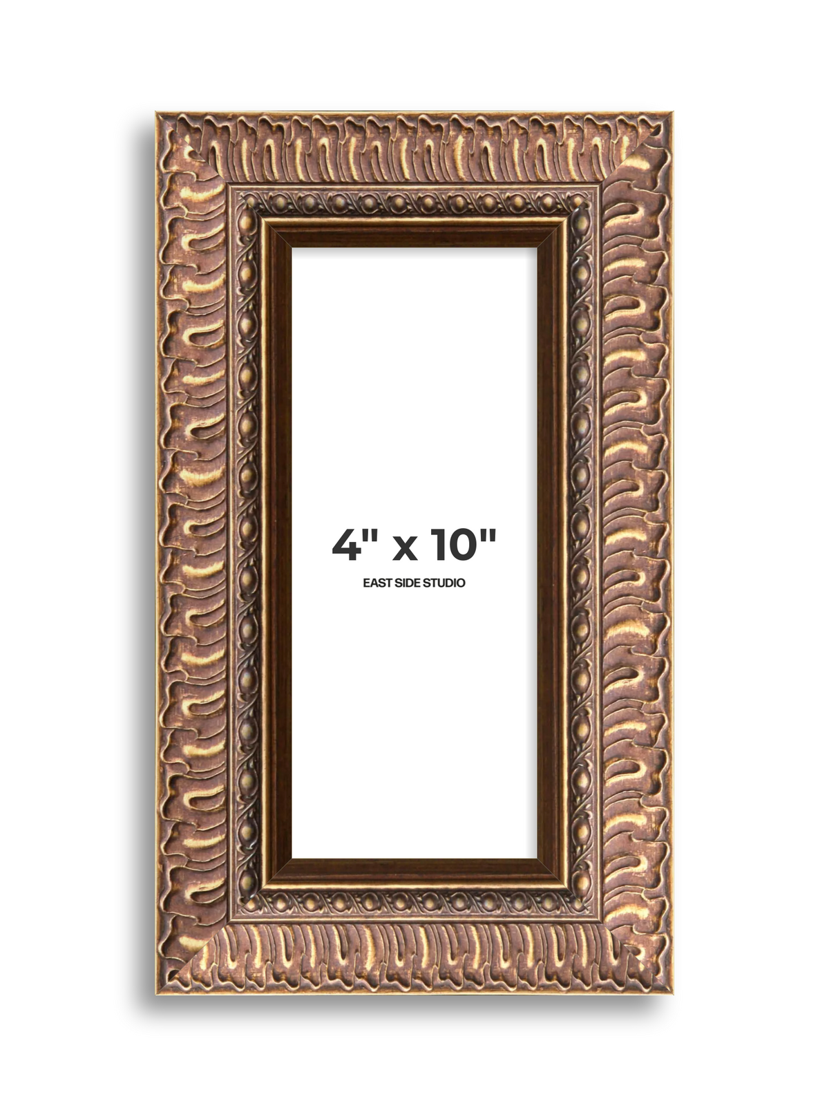Palmette Burnished Gold 4" x 10" picture frame