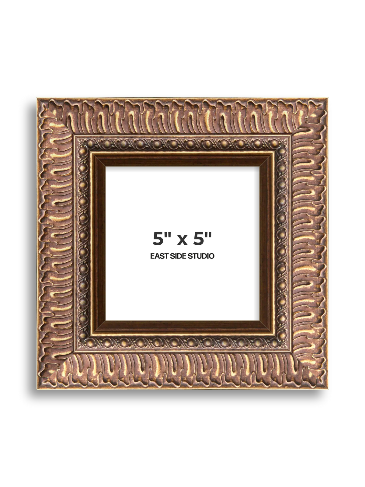 Palmette Burnished Gold 5" x 5" picture frame