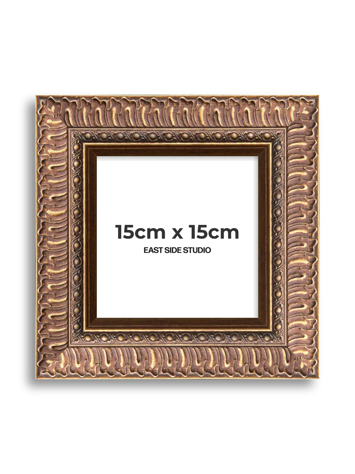 Palmette Burnished Gold 15cm x 15cm picture frame