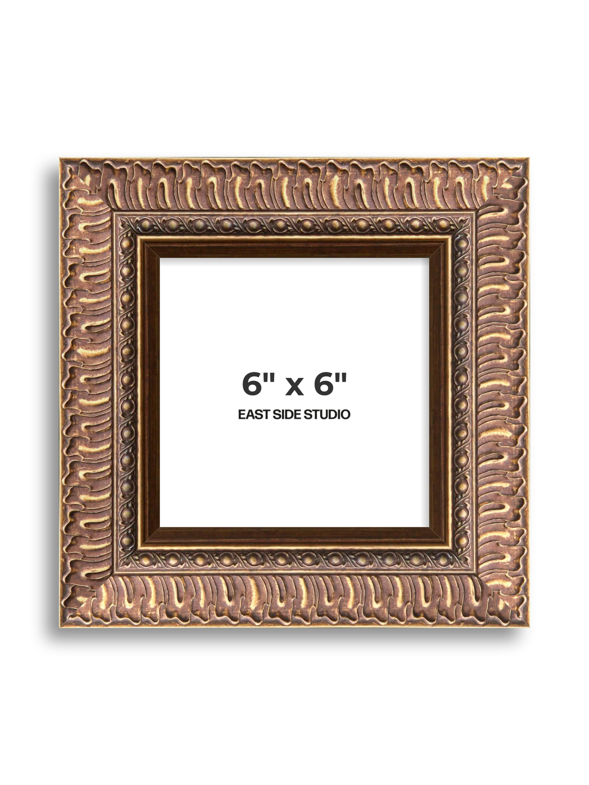 Palmette Burnished Gold 6" x 6" picture frame