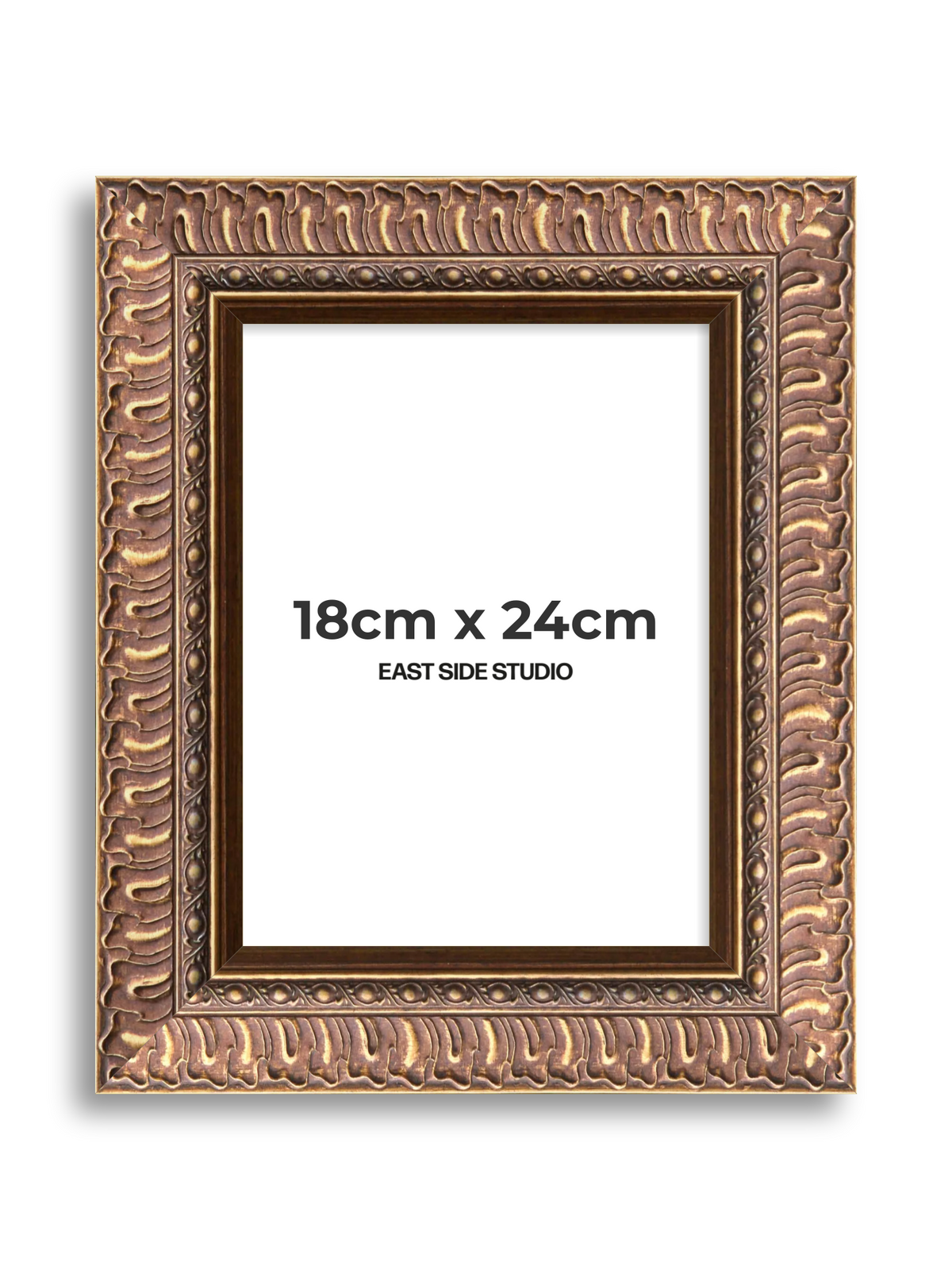 Palmette Burnished Gold 18cm x 24cm picture frame