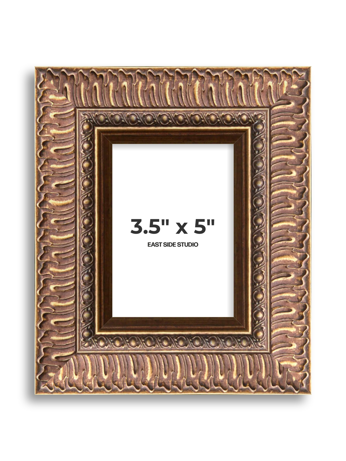 Palmette Burnished Gold 3.5" x 5" picture frame