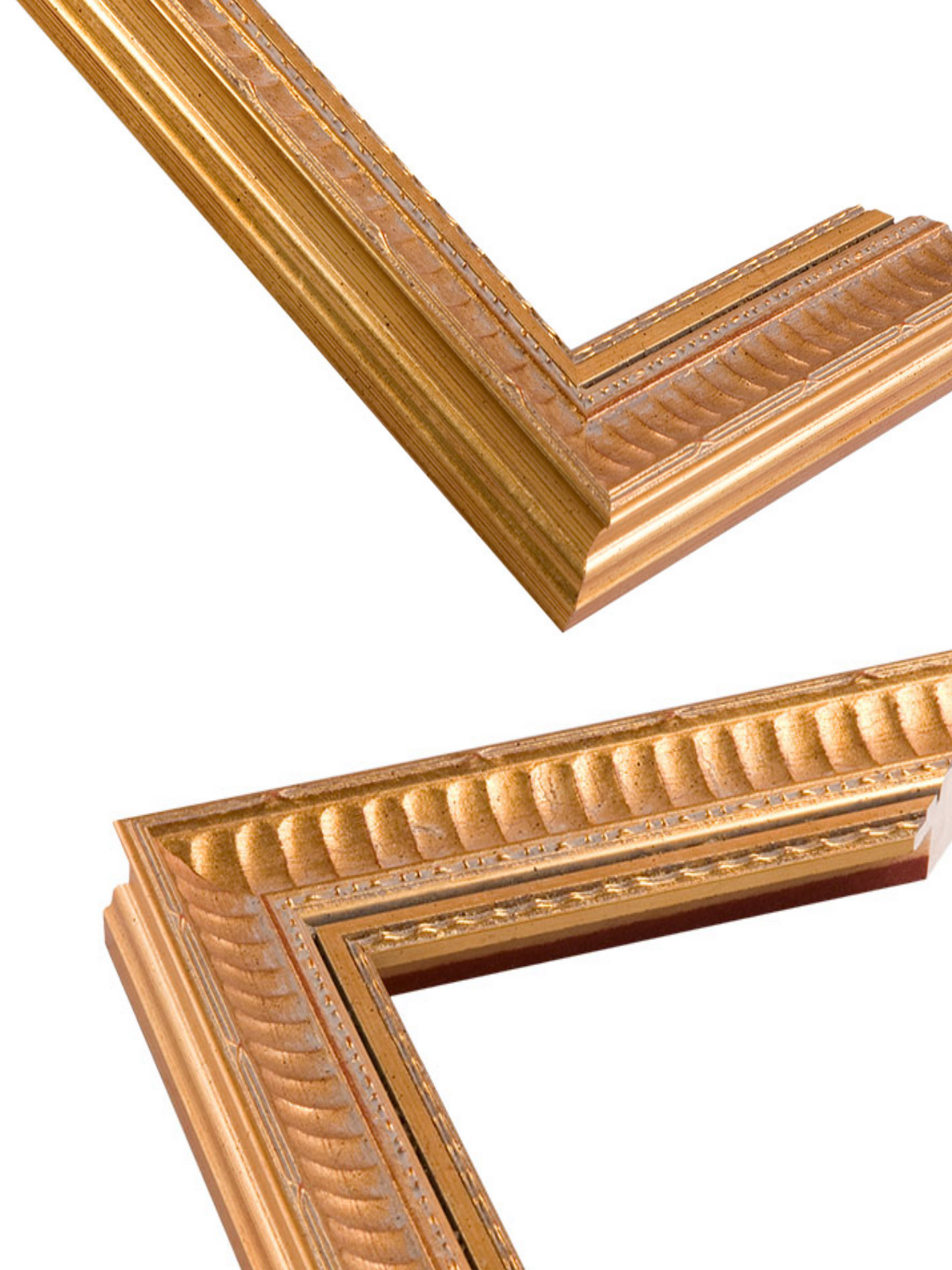 Laurel Pale Gold picture frame chevron view