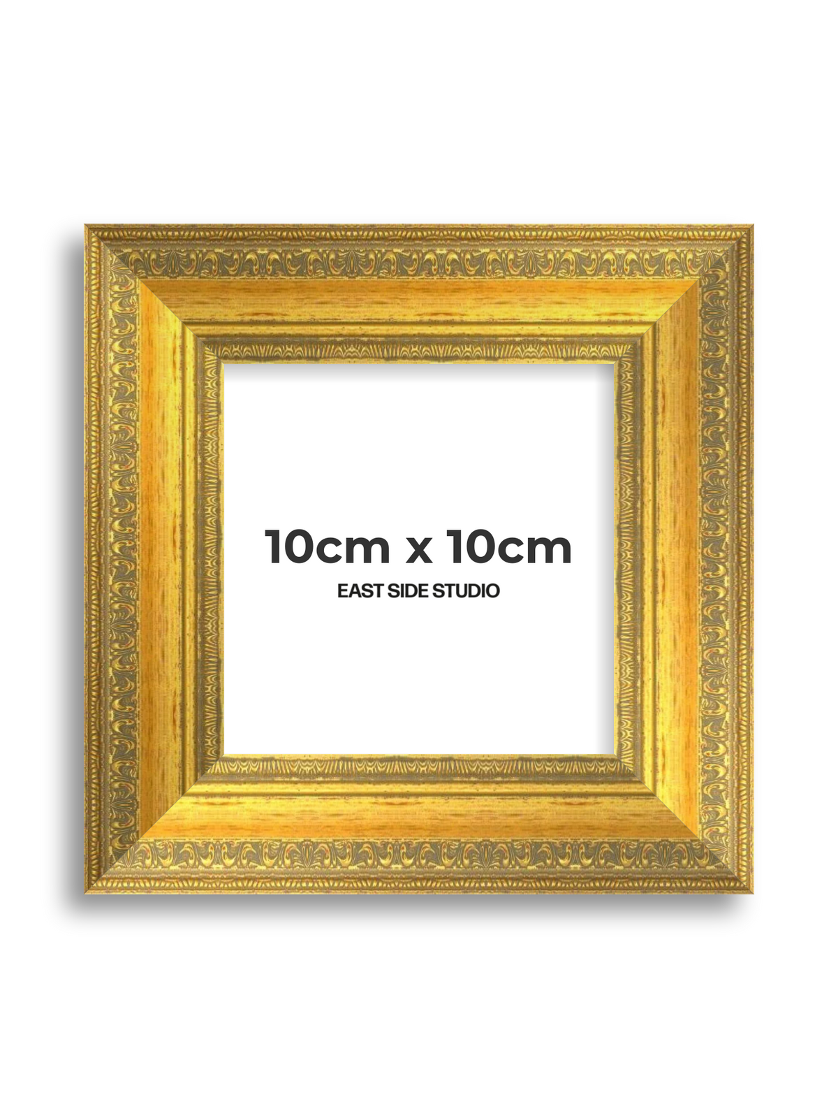 Florin Sculpted Gold 10cm x 10cm picture frame