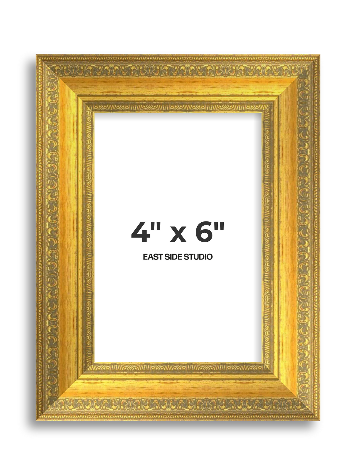 Florin Sculpted Gold 4" x 6" picture frame