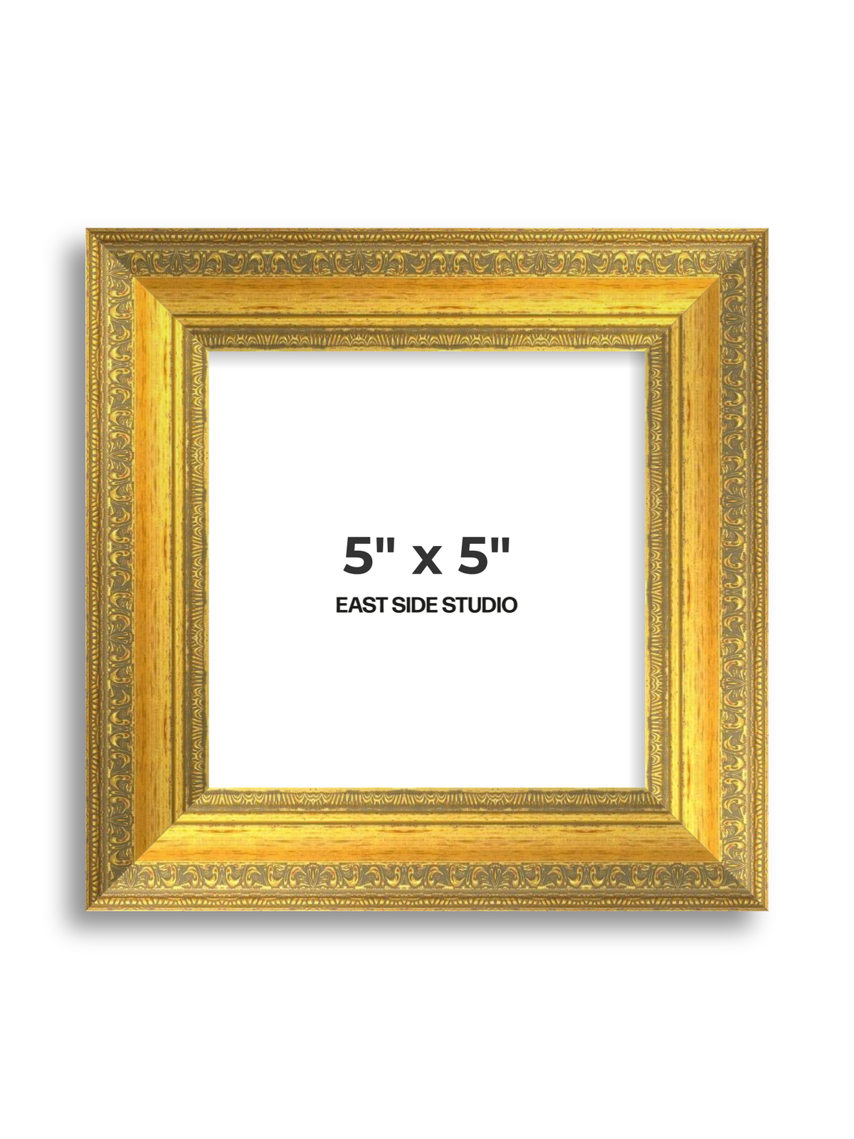 Florin Sculpted Gold 5" x 5" picture frame