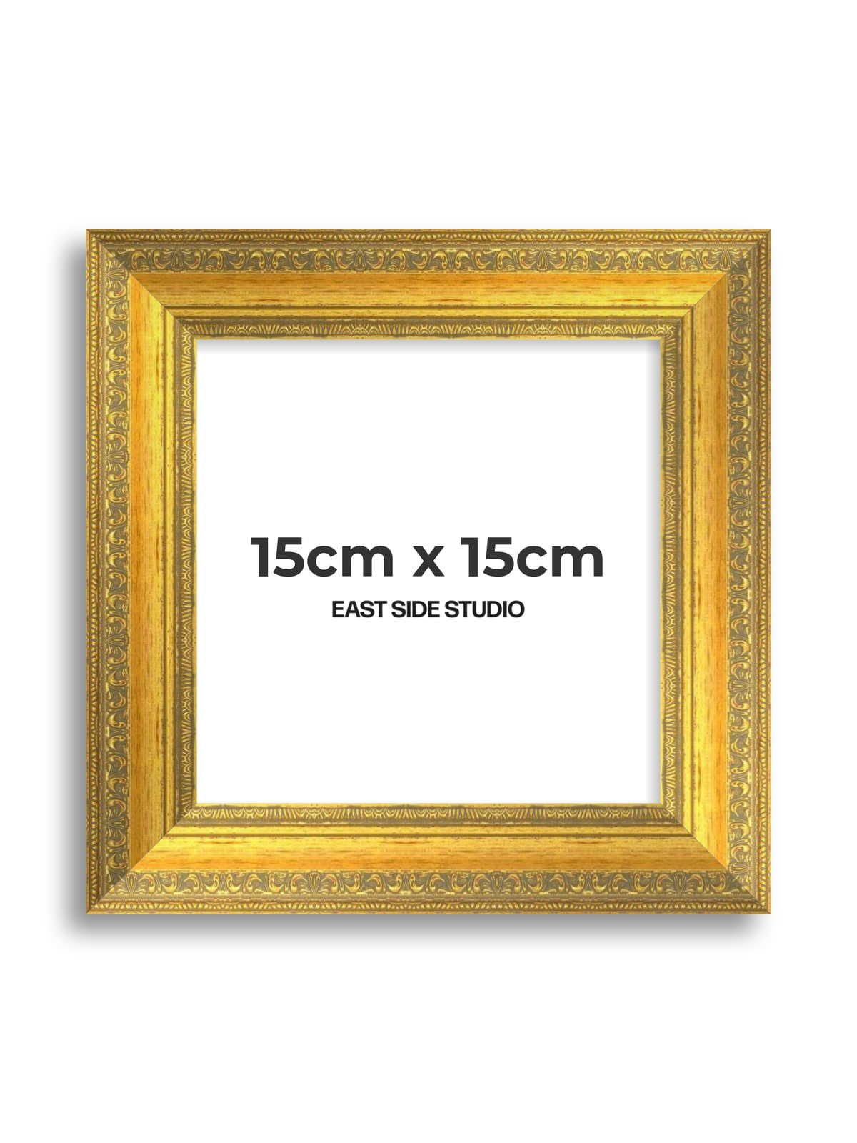 Florin Sculpted Gold 15cm x 15cm picture frame