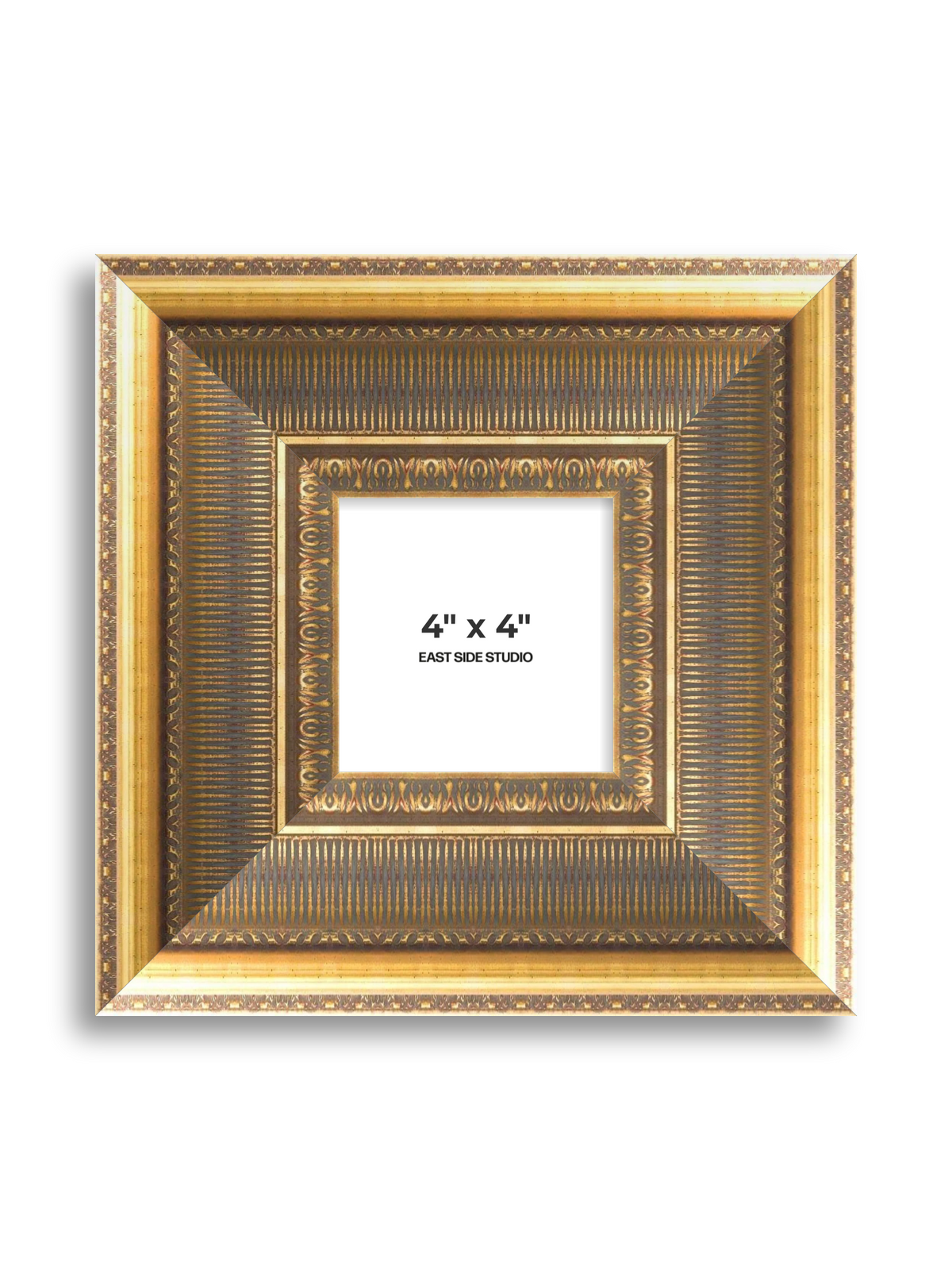 Cornice Grand Aged Gold 4" x 4" picture frame