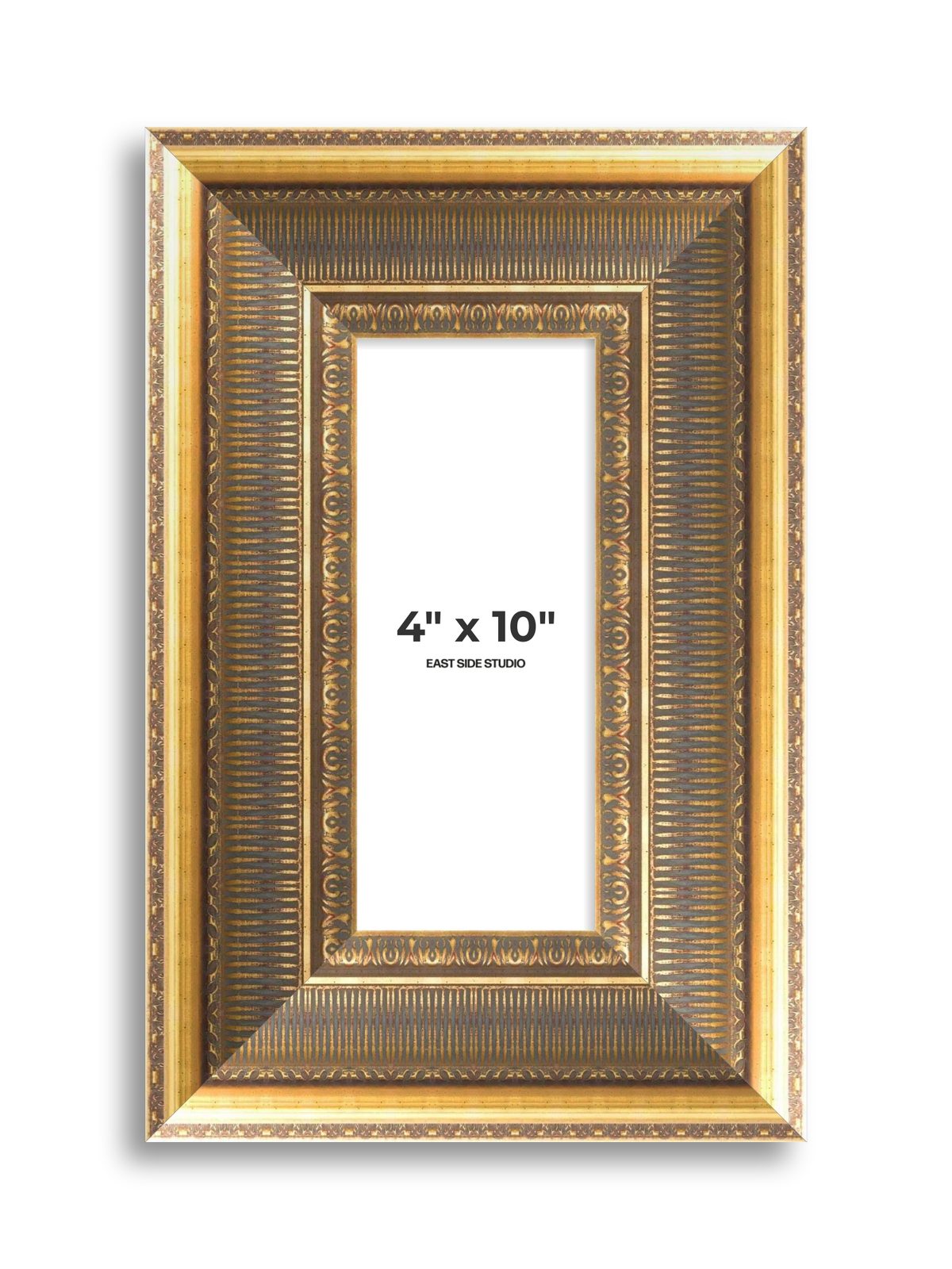 Cornice Grand Aged Gold 4" x 10" picture frame