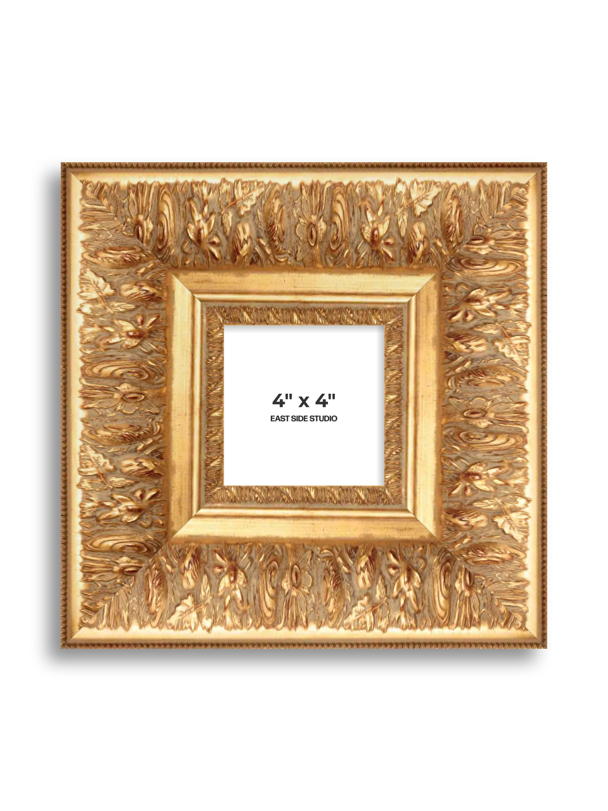 Rocaille Gold 4" x 4" picture frame