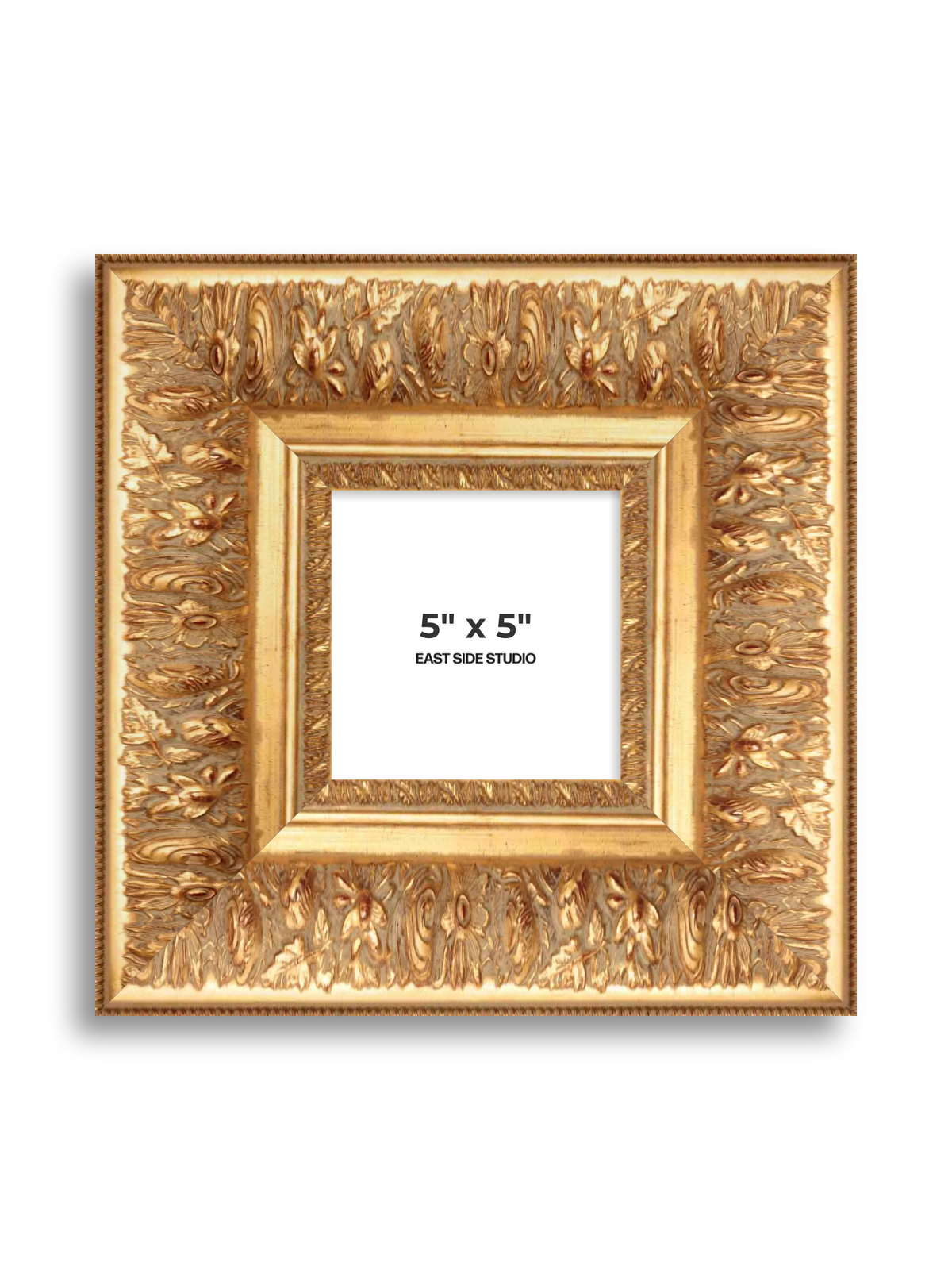 Rocaille Gold 5" x 5" picture frame