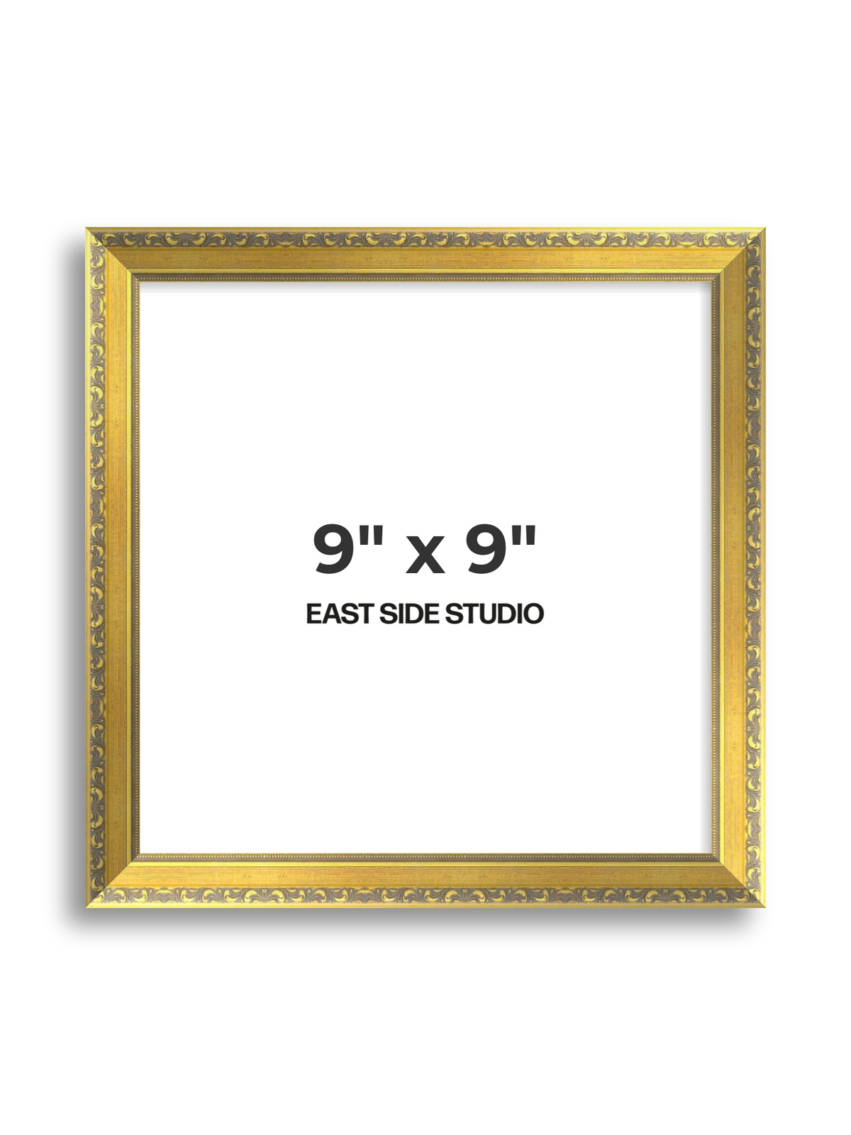 Florin Gold 9" x 9" picture frame