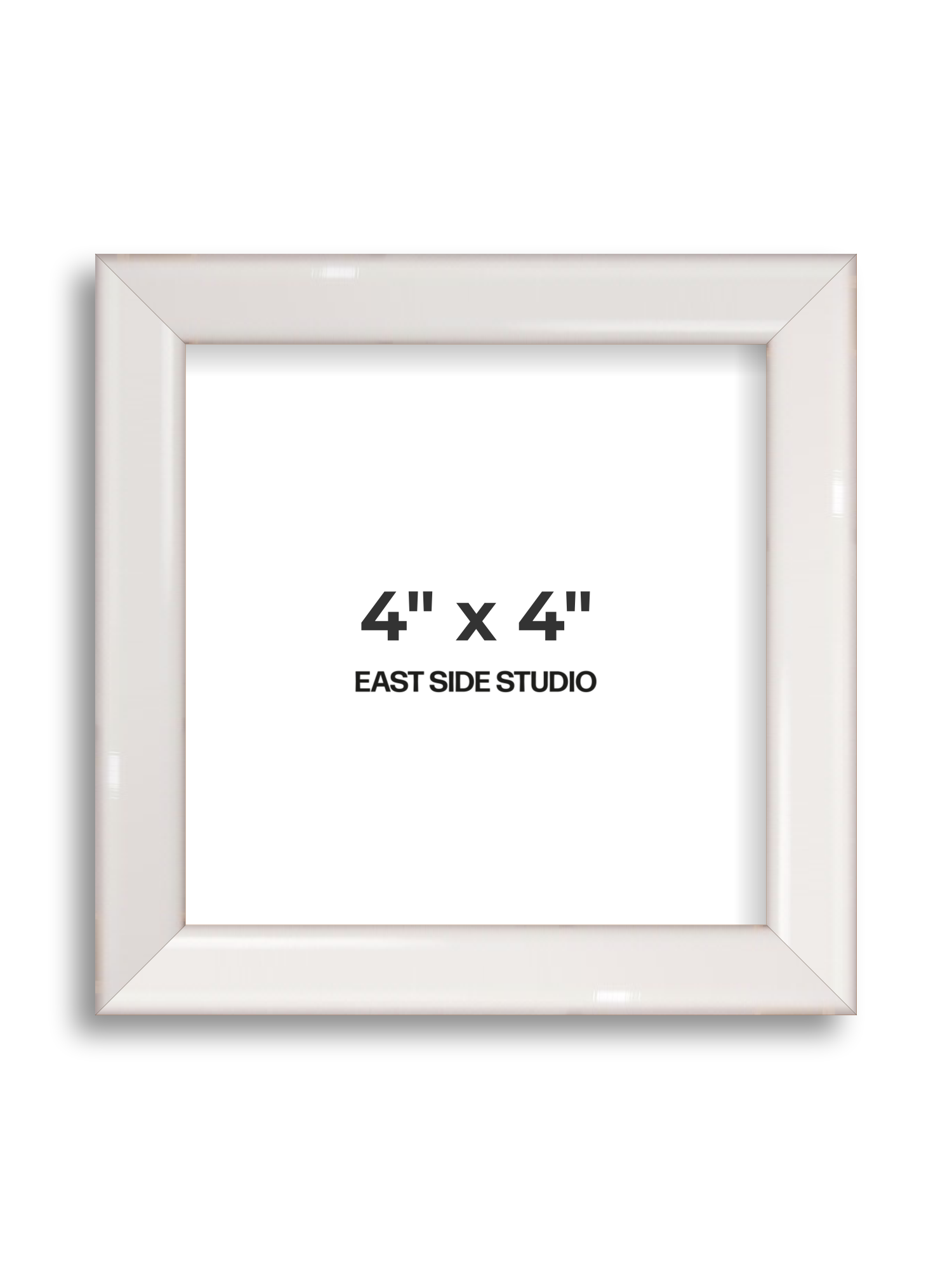 White Gloss 4" x 4" picture frame