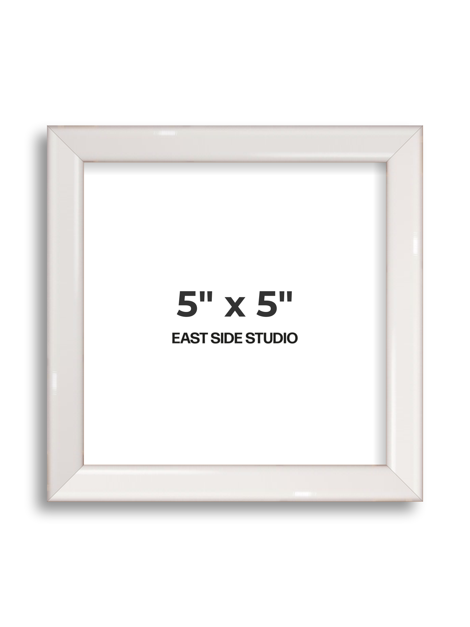 White Gloss 5" x 5" picture frame