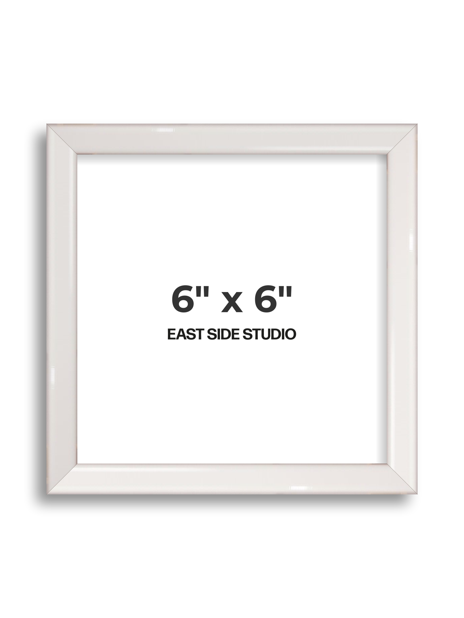 White Gloss 6" x 6" picture frame