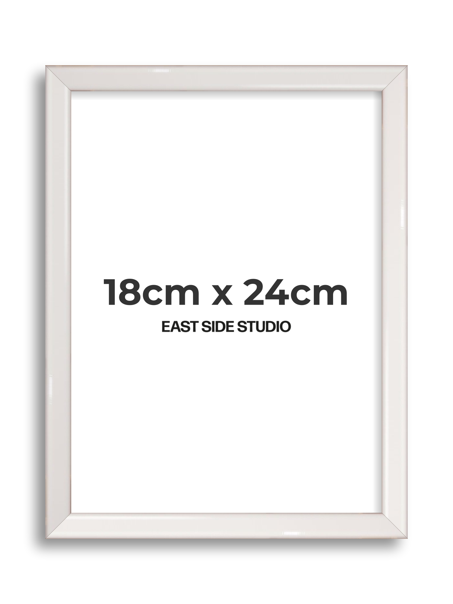 White Gloss 18cm x 24cm picture frame