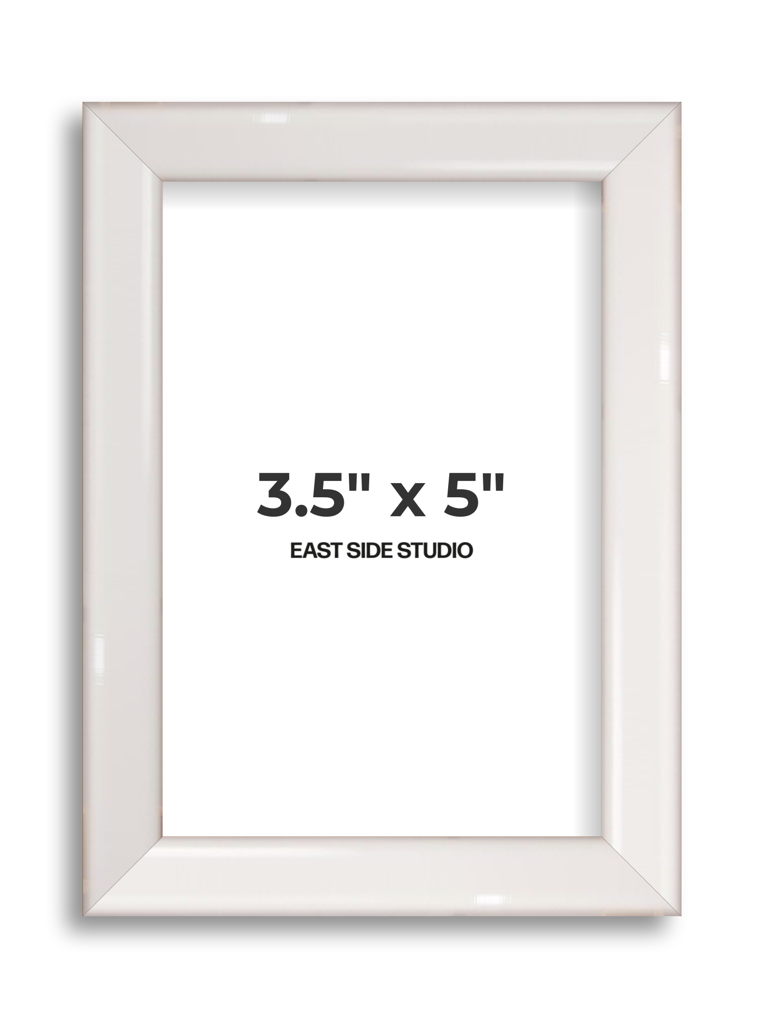 White Gloss 3.5" x 5" picture frame