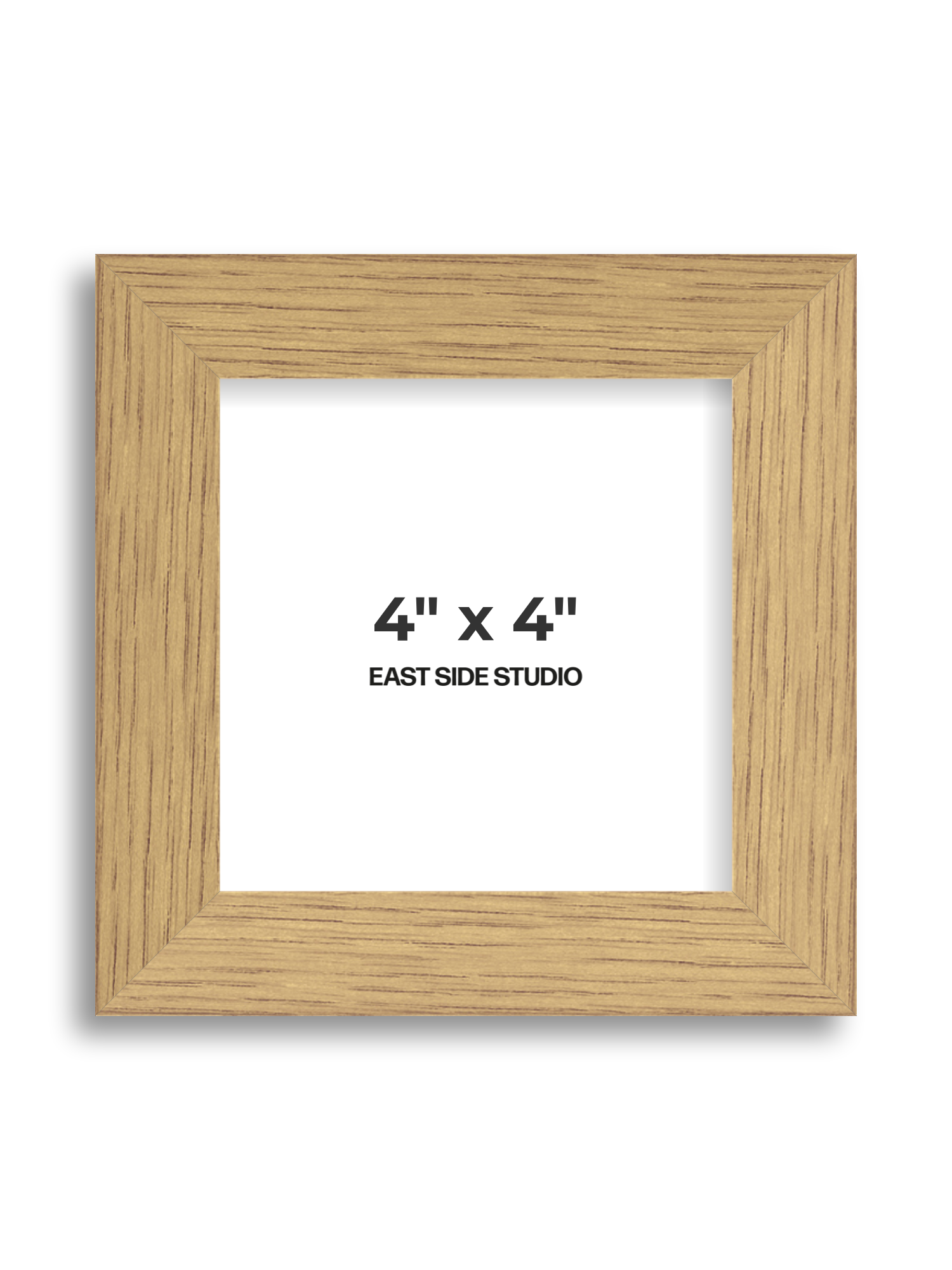 Solid Oak 4" x 4" picture frame