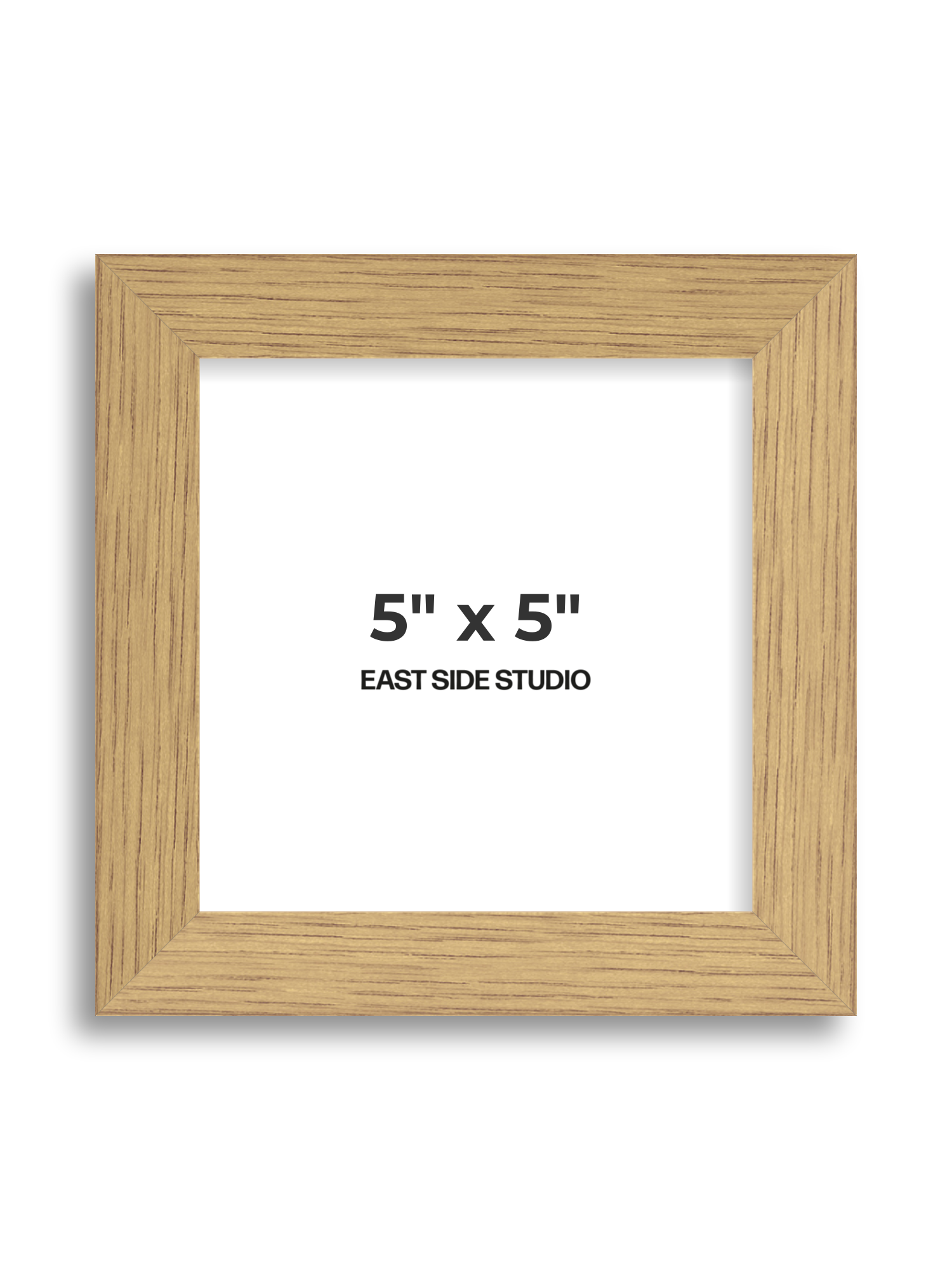 Solid Oak 5" x 5" picture frame