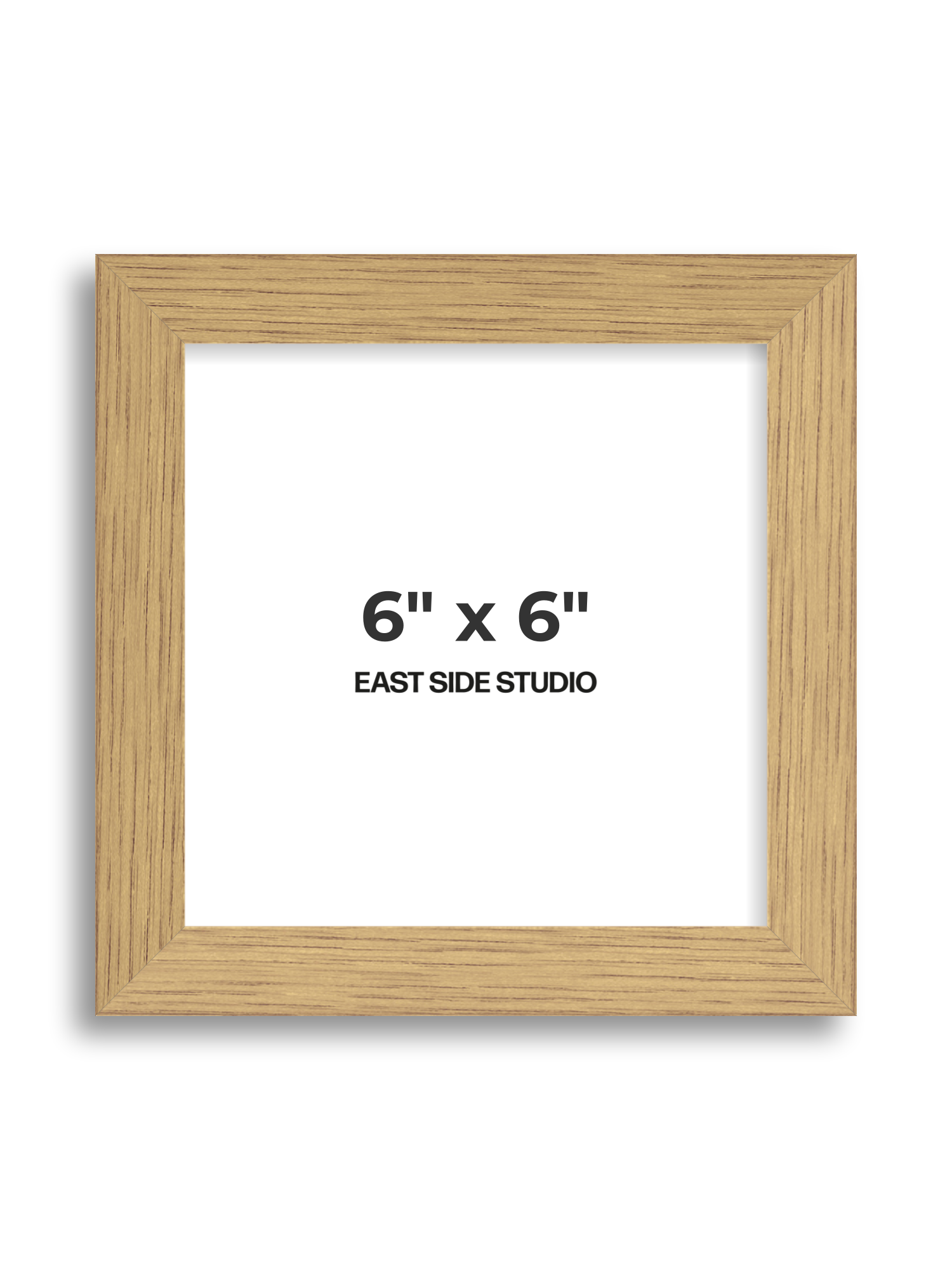 Solid Oak 6" x 6" picture frame