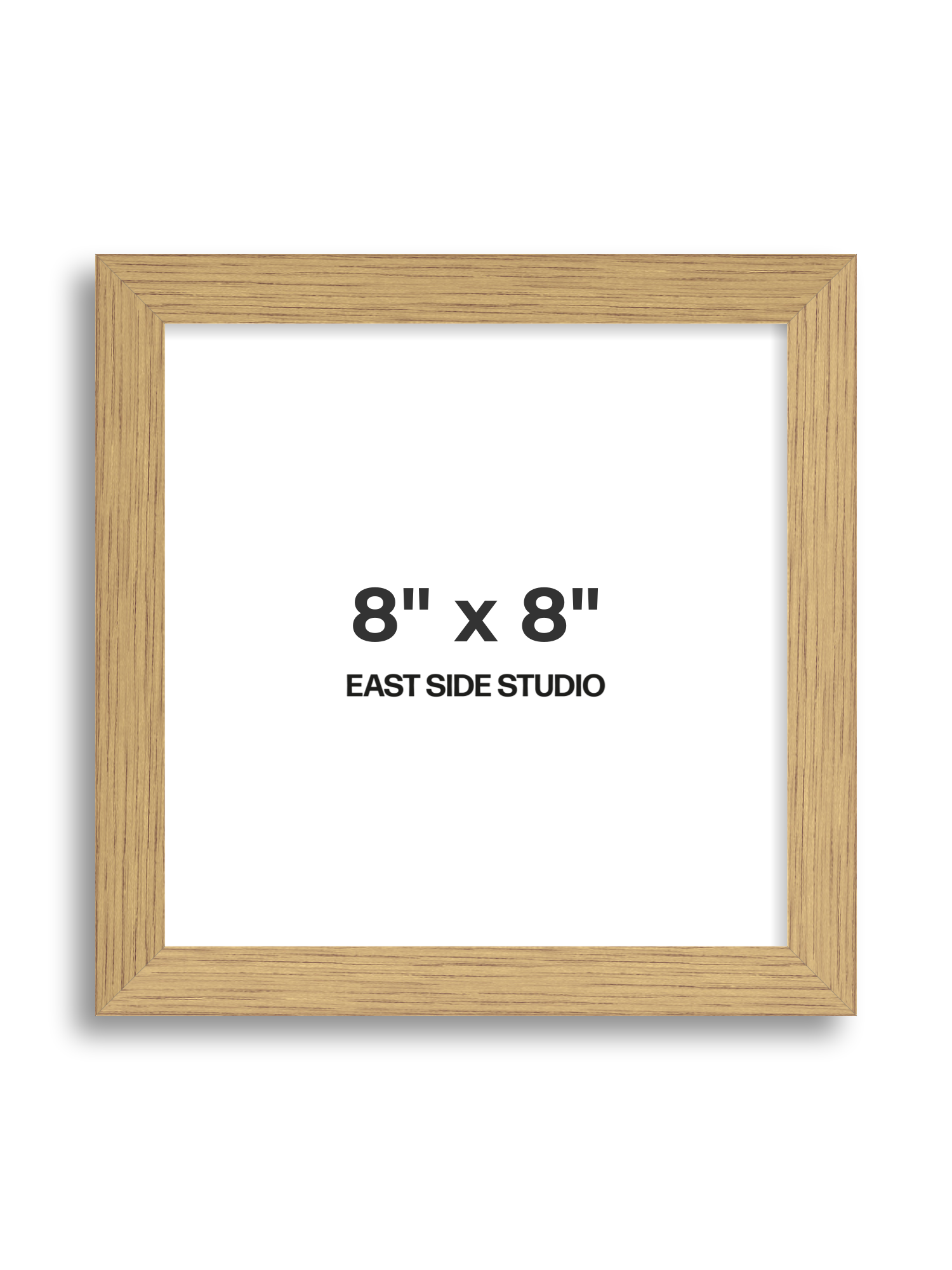 Solid Oak 8" x 8" picture frame