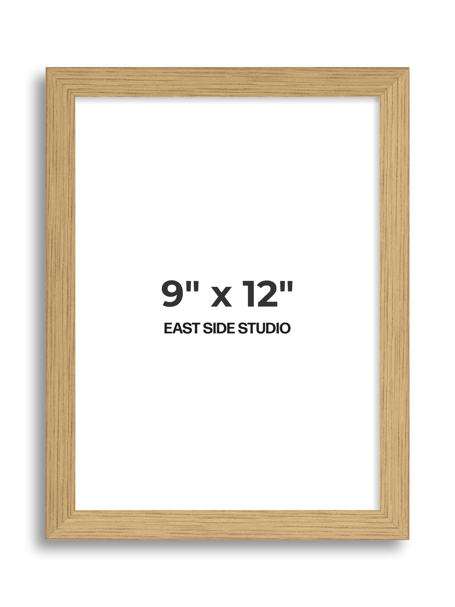 Solid Oak 9" x 12" picture frame