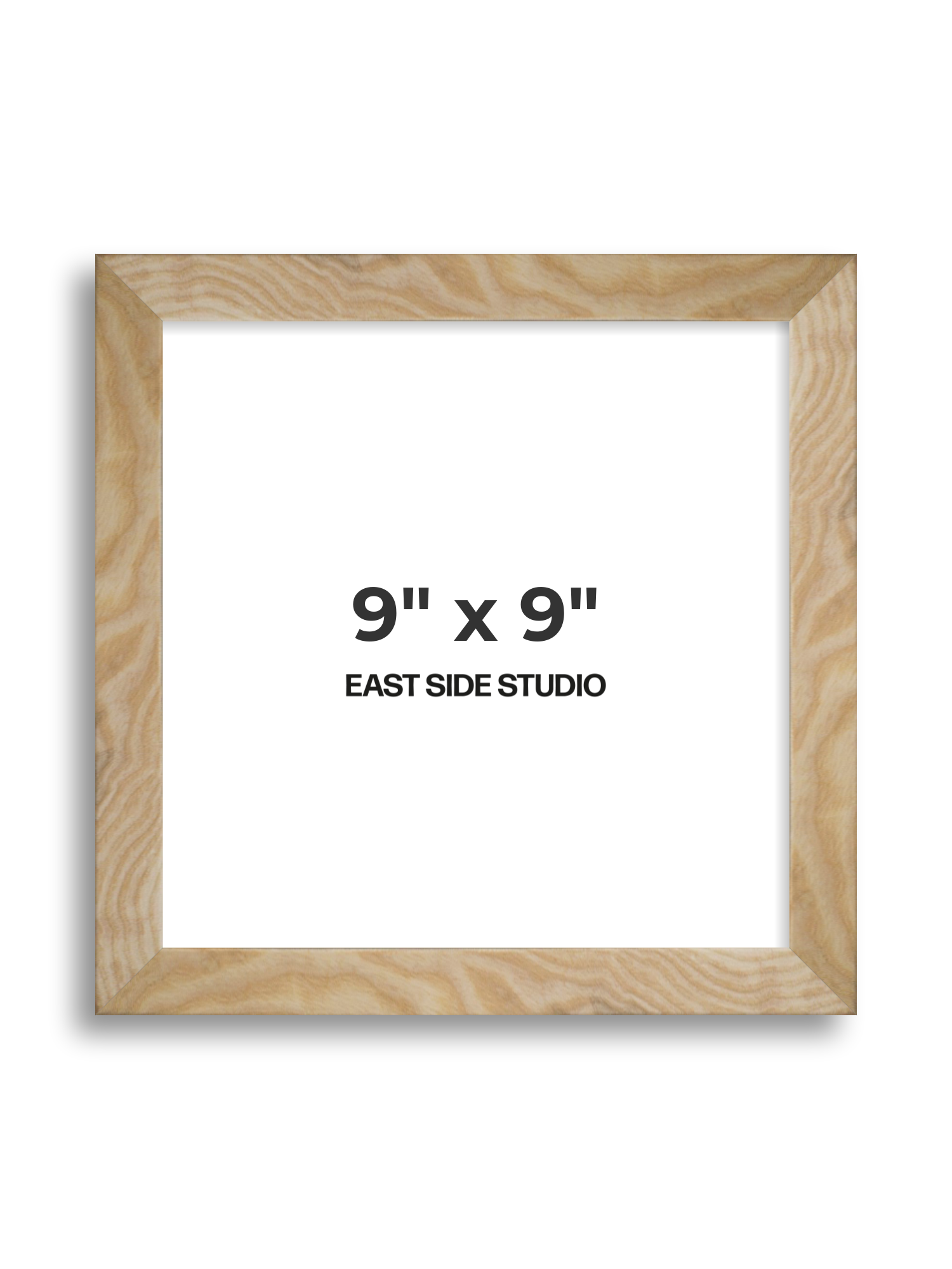 Solid Ash 9" x 9" picture frame