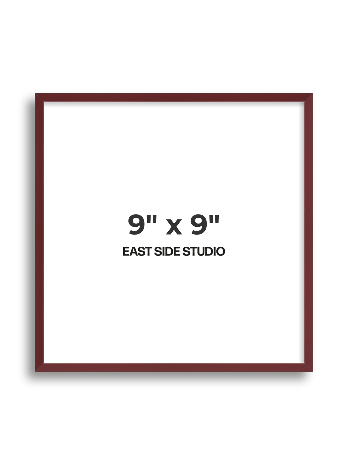 Burgundy 9" x 9" picture frame