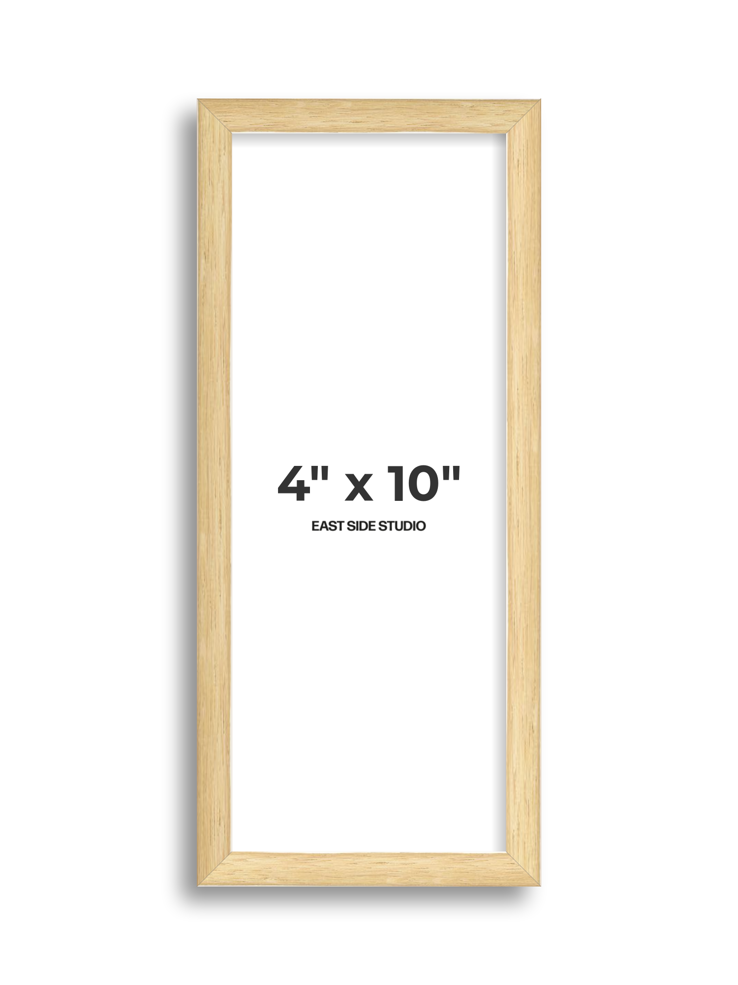 Solid Oak 4" x 10" picture frame