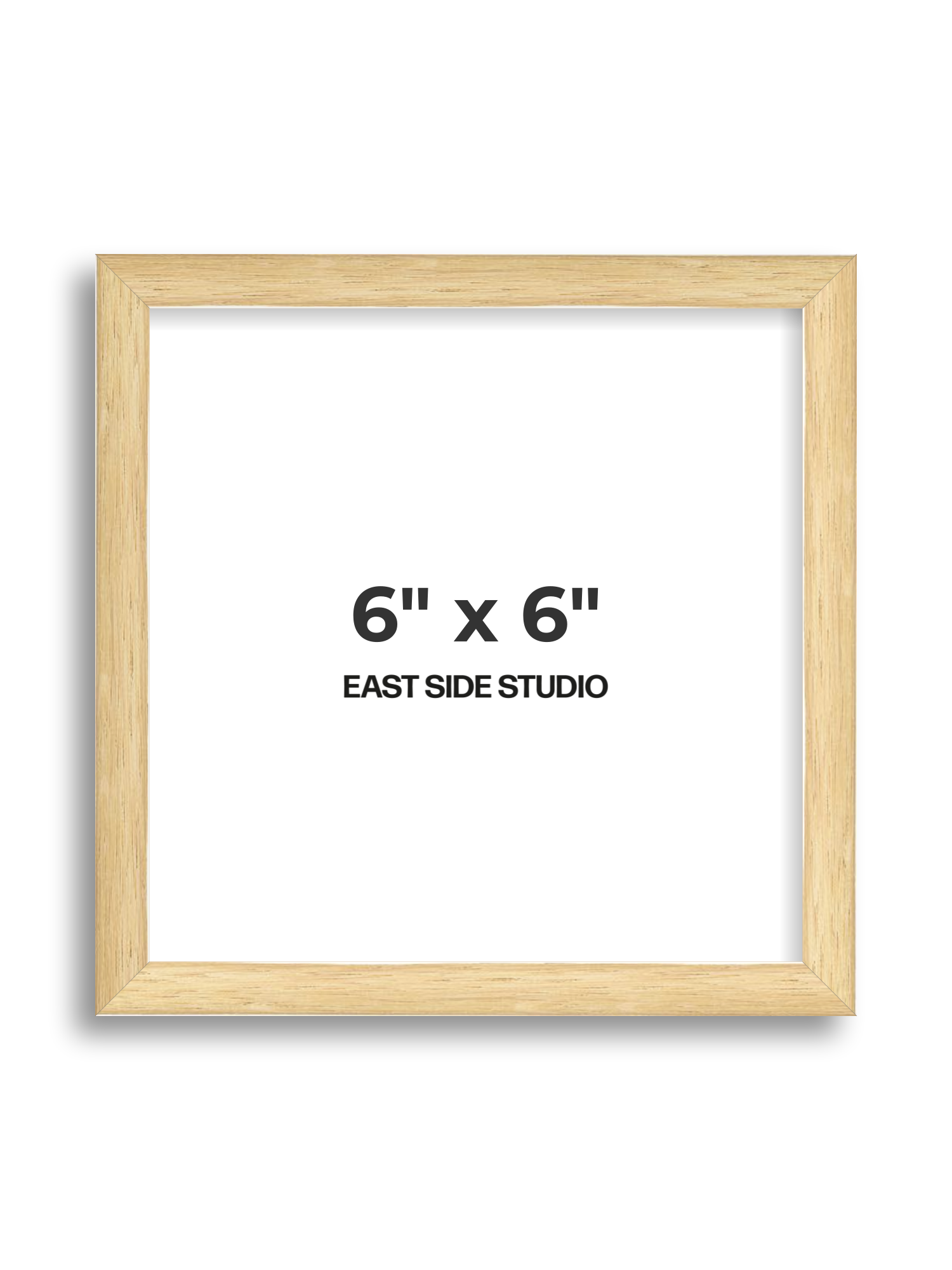 Solid Oak 6" x 6" picture frame