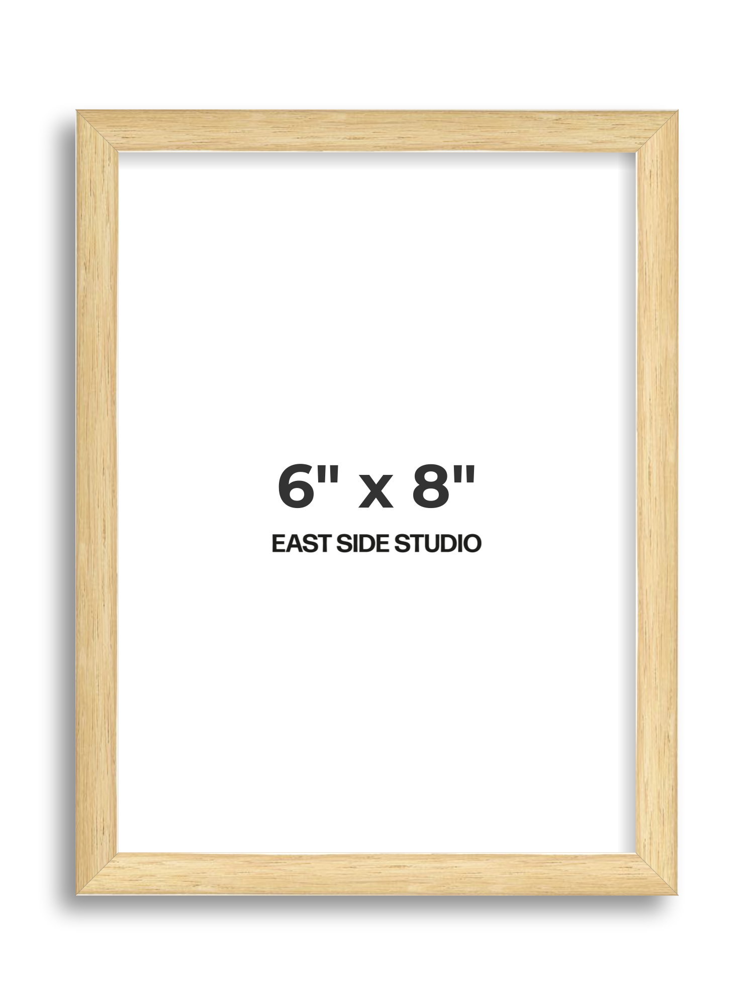 Solid Oak 6" x 8" picture frame