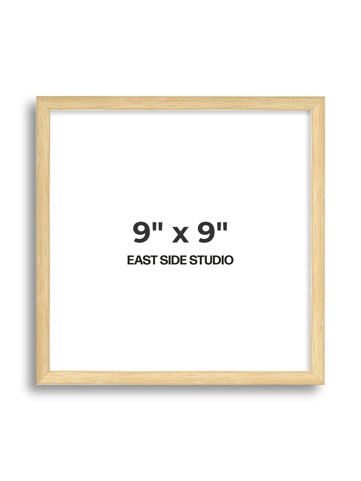 Solid Oak 9" x 9" picture frame
