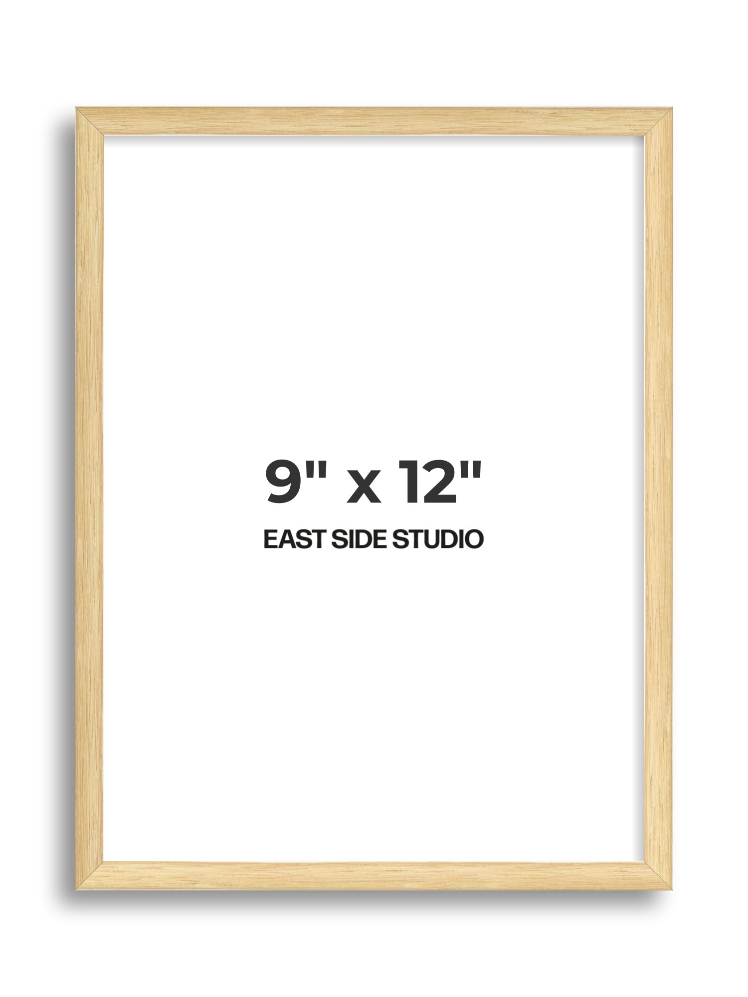 Solid Oak 9" x 12" picture frame