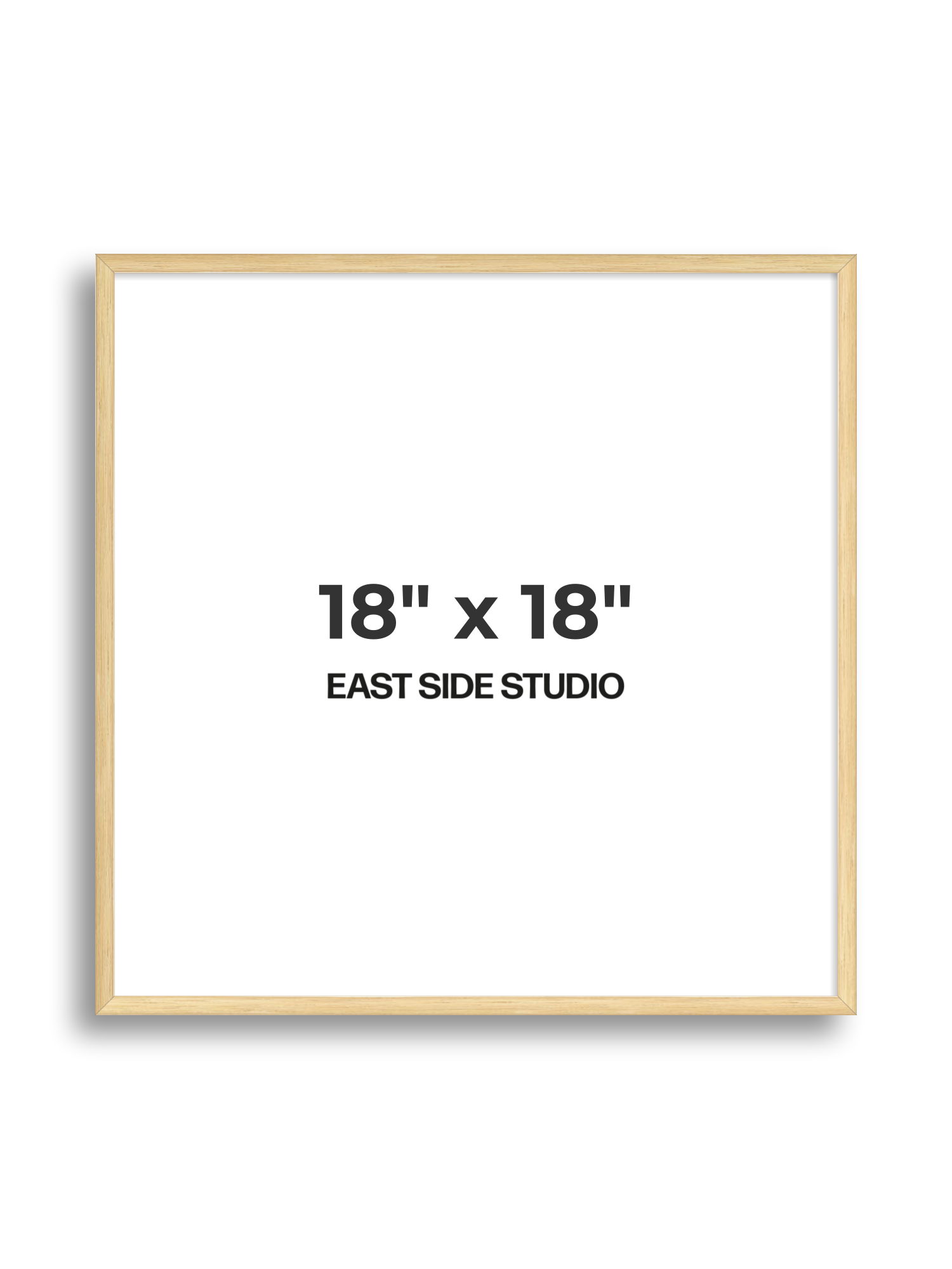 Solid Oak 18" x 18" picture frame
