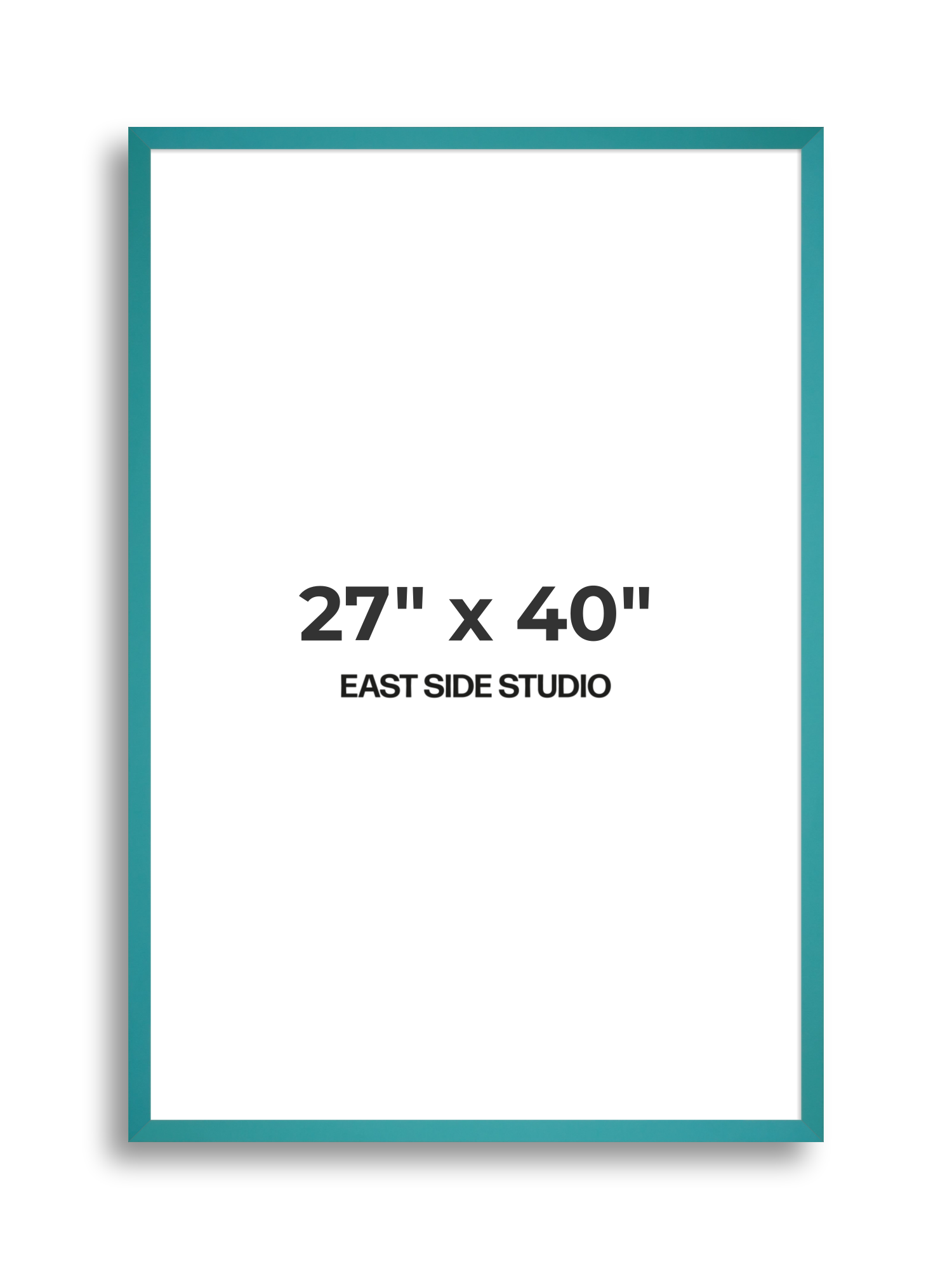Aqua 27" x 40" picture frame