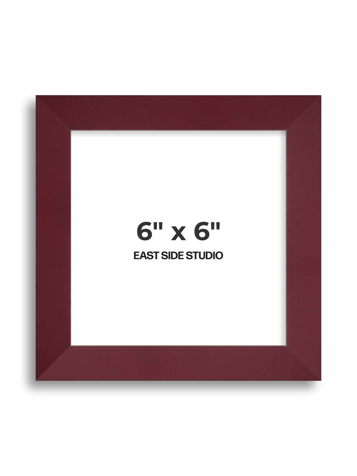 Burgundy 6" x 6" picture frame