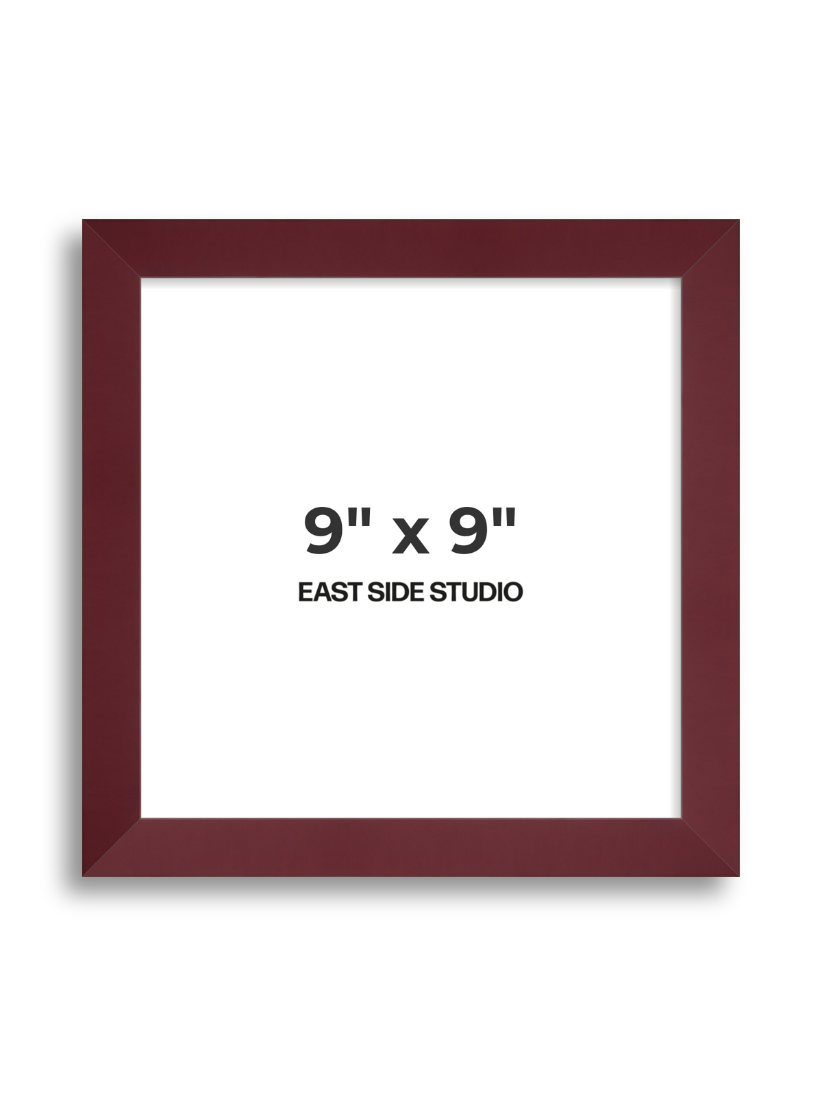 Burgundy 9" x 9" picture frame