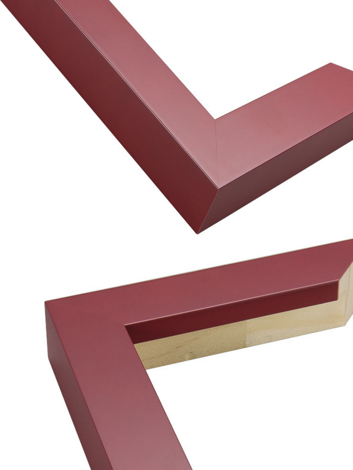 Burgundy - Wide picture frame chevron view