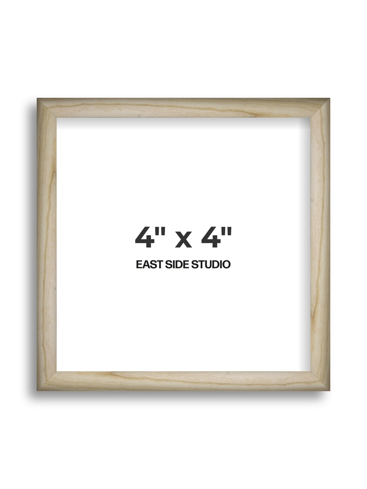 Natural Wood 4" x 4" picture frame